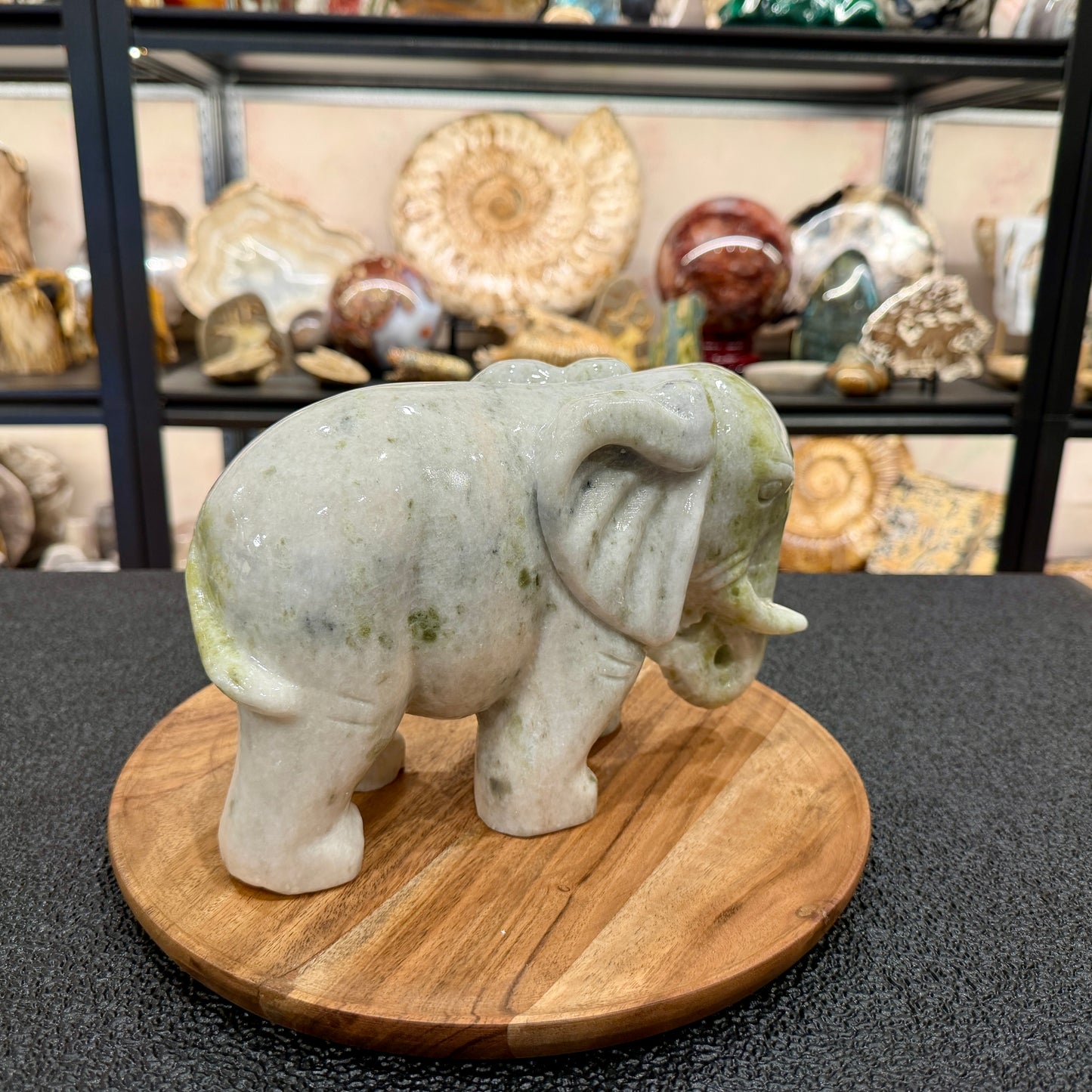 Hand-Carved Lantian Jade Elephant | 11.56lb