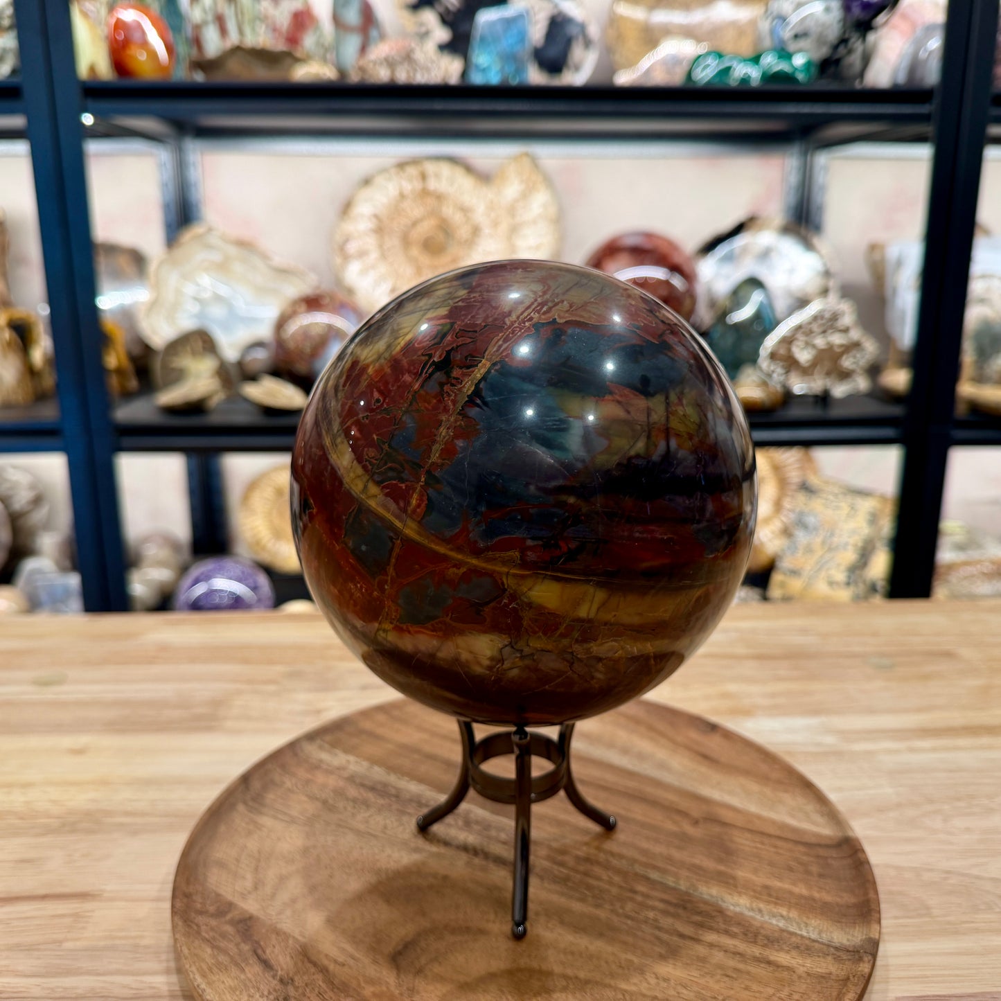 Reserve Cherry Creek Jasper Sphere 6.57" | Red Creek Jasper