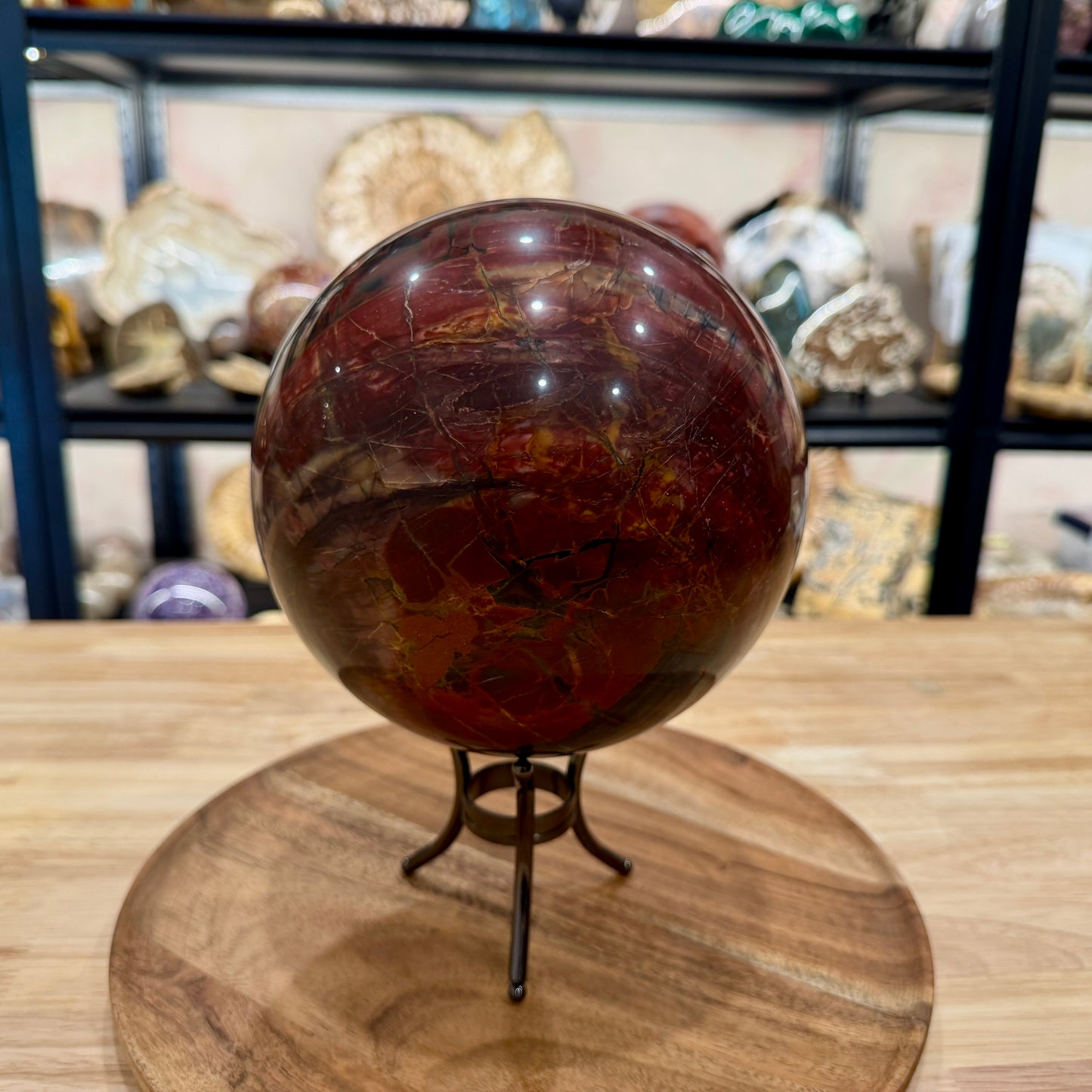 Reserve Cherry Creek Jasper Sphere 6.57" | Red Creek Jasper