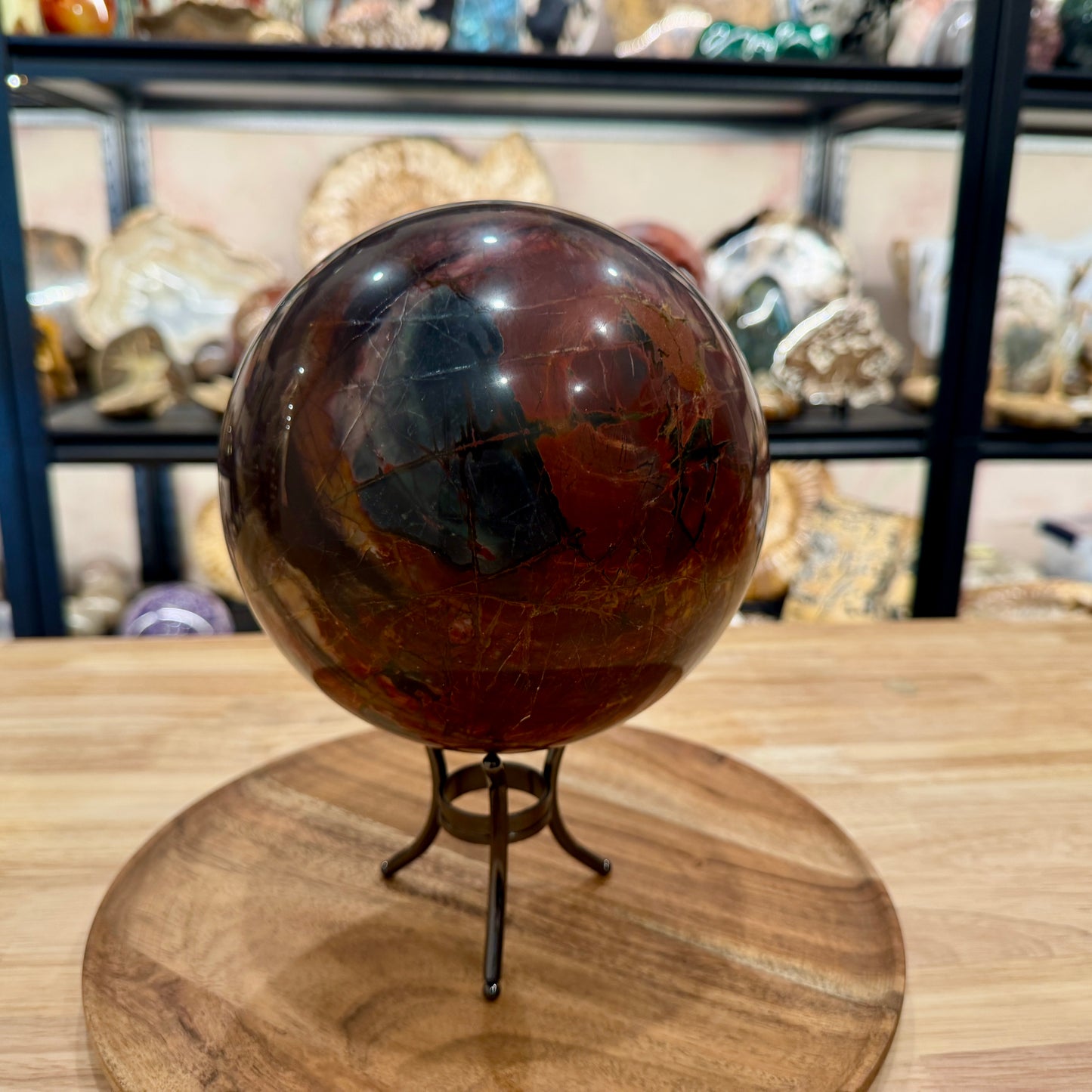 Reserve Cherry Creek Jasper Sphere 6.57" | Red Creek Jasper