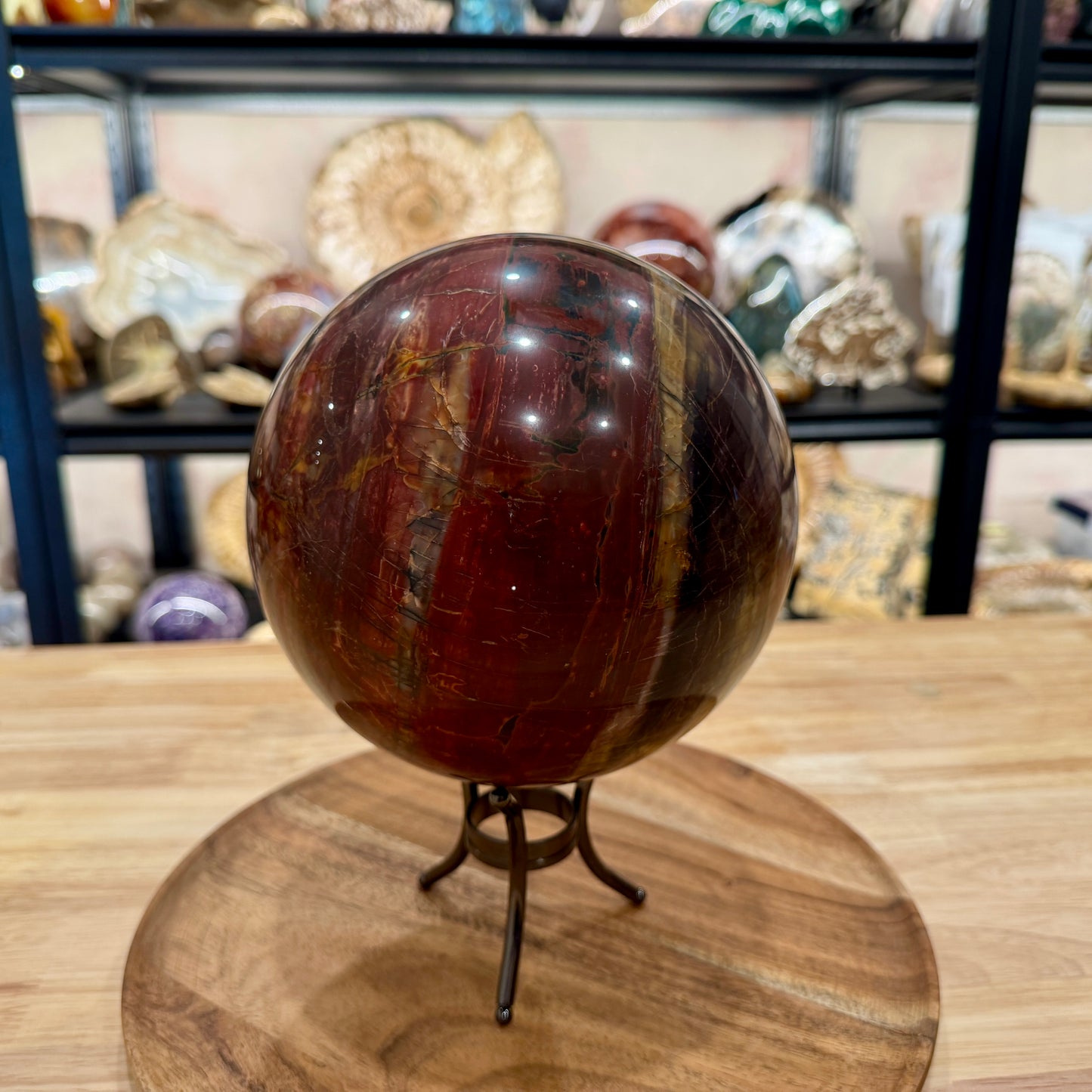 Reserve Cherry Creek Jasper Sphere 6.57" | Red Creek Jasper