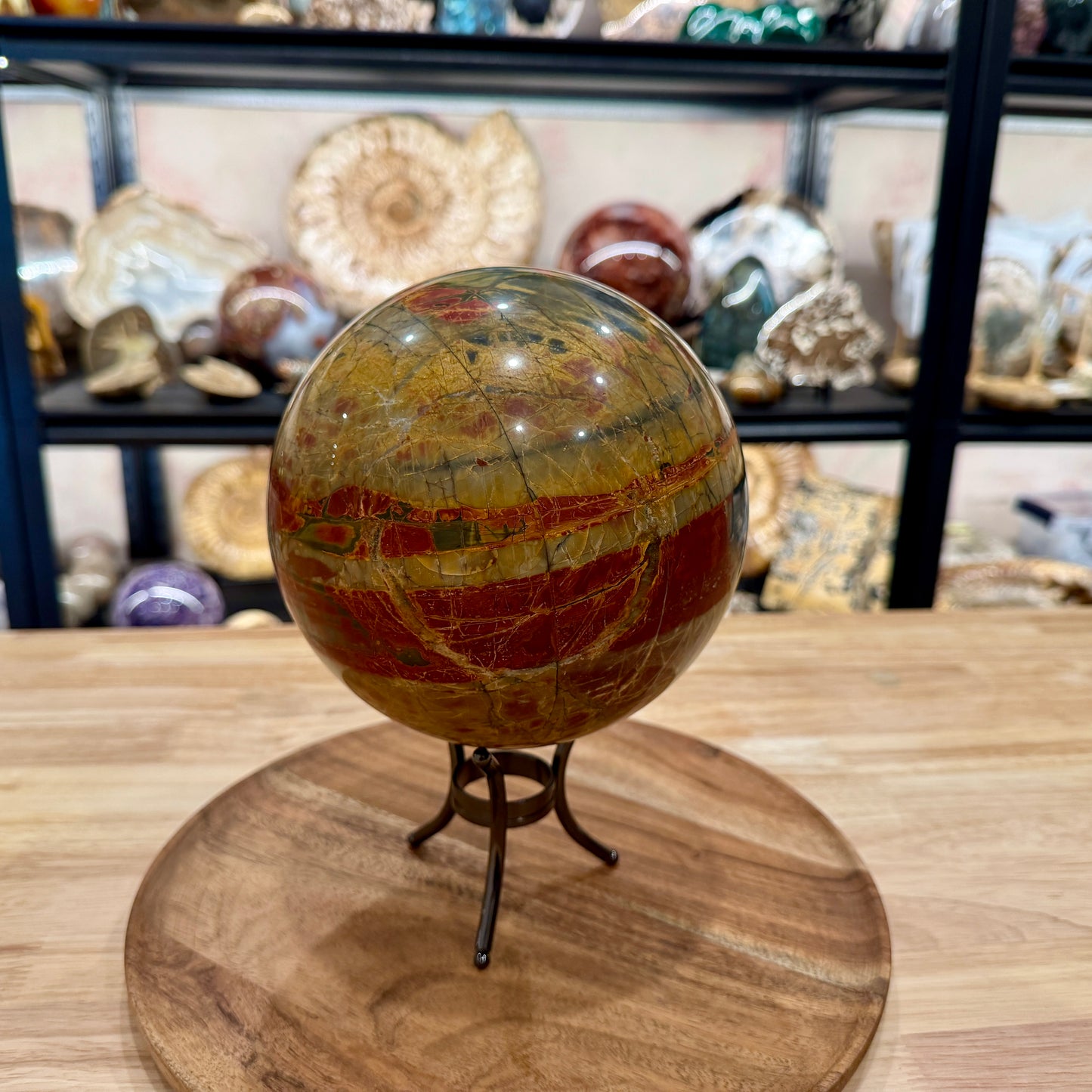 Reserve Cherry Creek Jasper Sphere 6.31" | Red Creek Jasper
