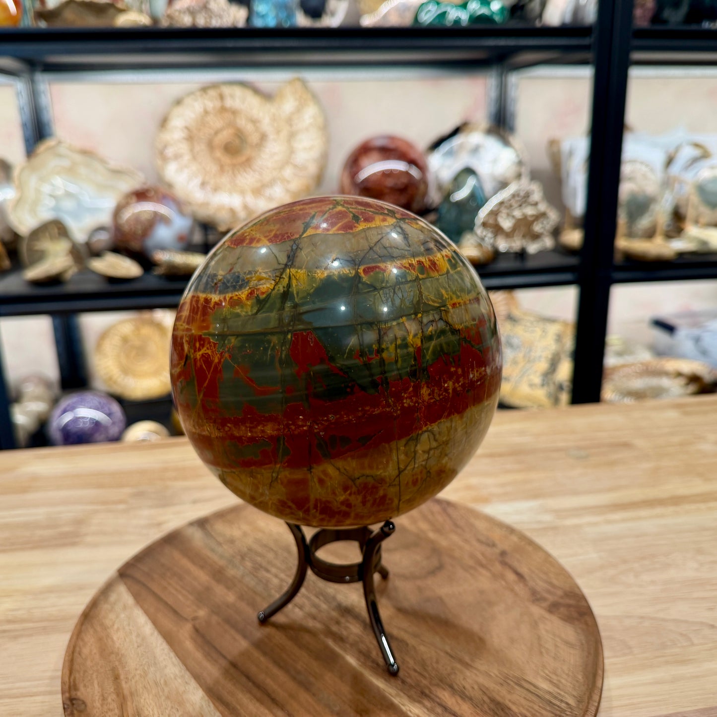 Reserve Cherry Creek Jasper Sphere 6.15" | Red Creek Jasper