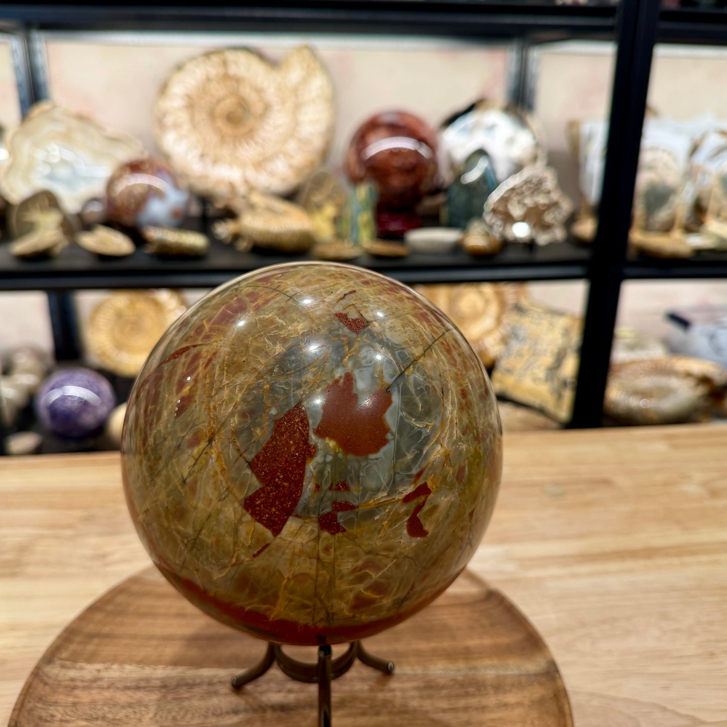 Reserve Cherry Creek Jasper Sphere 6.15" | Red Creek Jasper