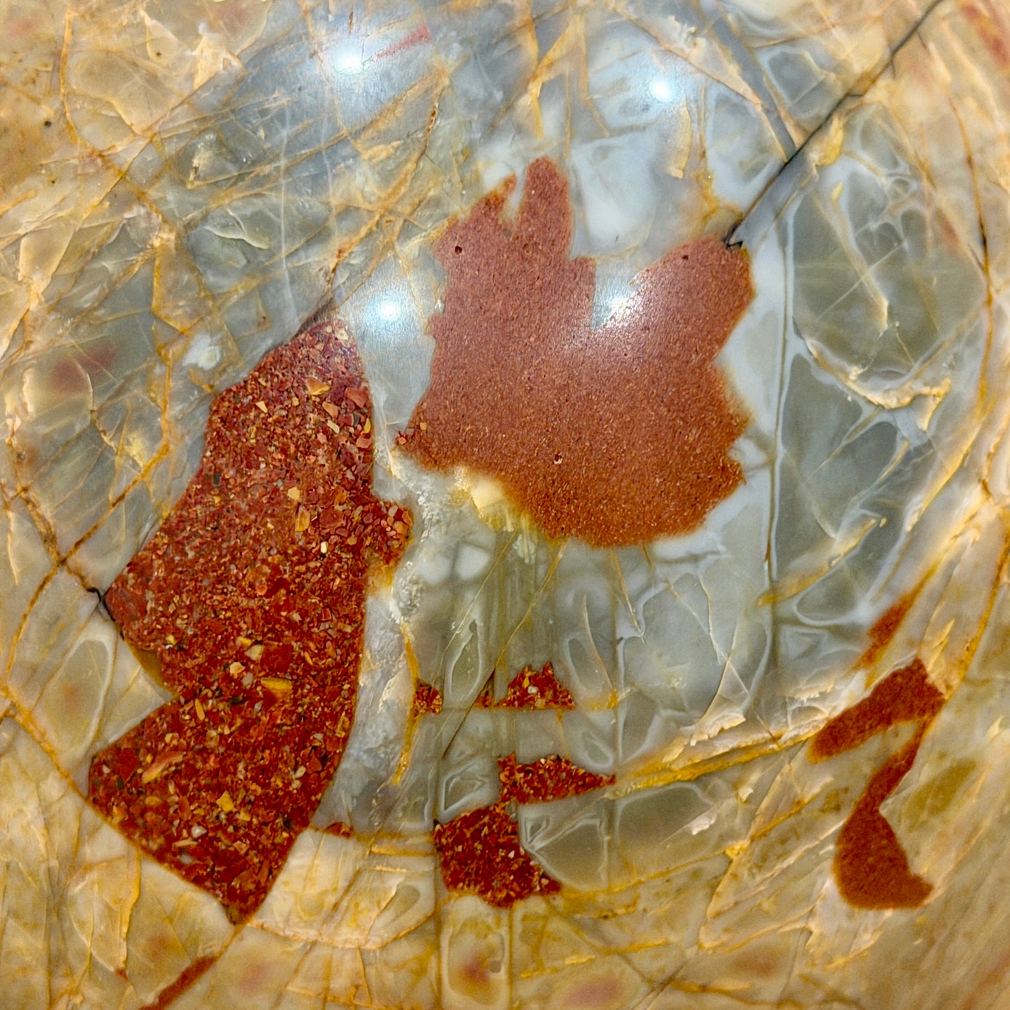 Reserve Cherry Creek Jasper Sphere 6.15" | Red Creek Jasper
