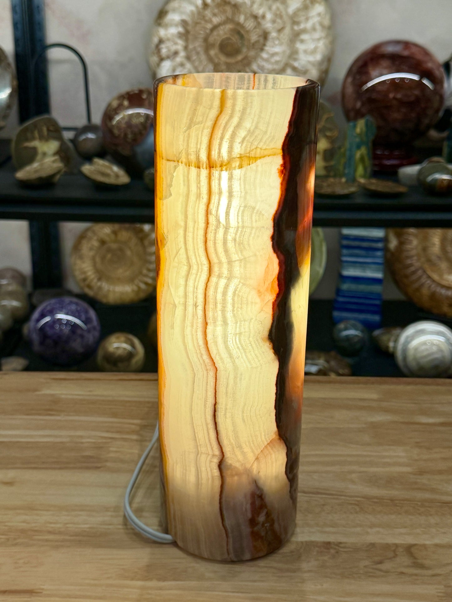 Banded Calcite Lamp | Pakistan Banded Onyx