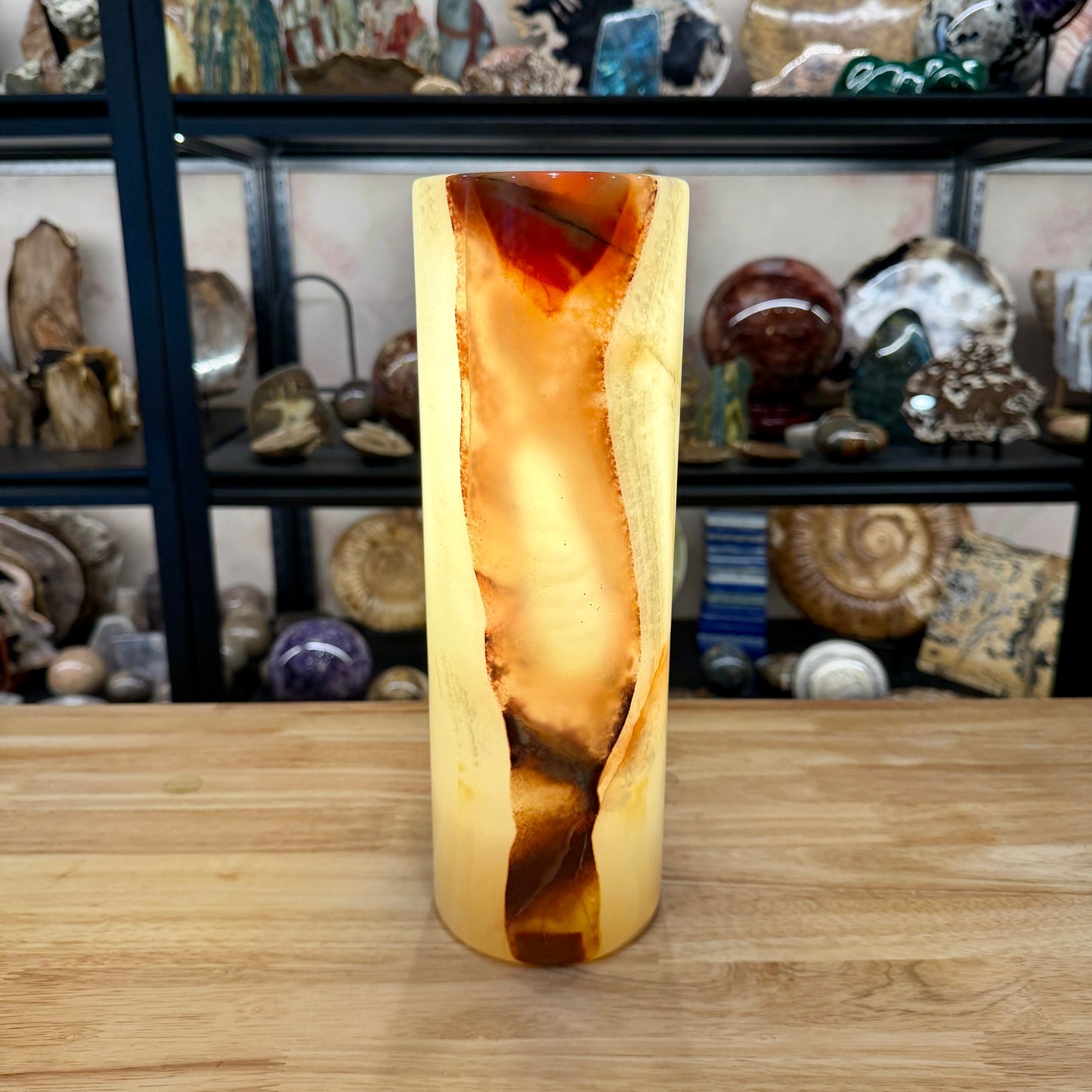 Banded Calcite Lamp | Pakistan Banded Onyx