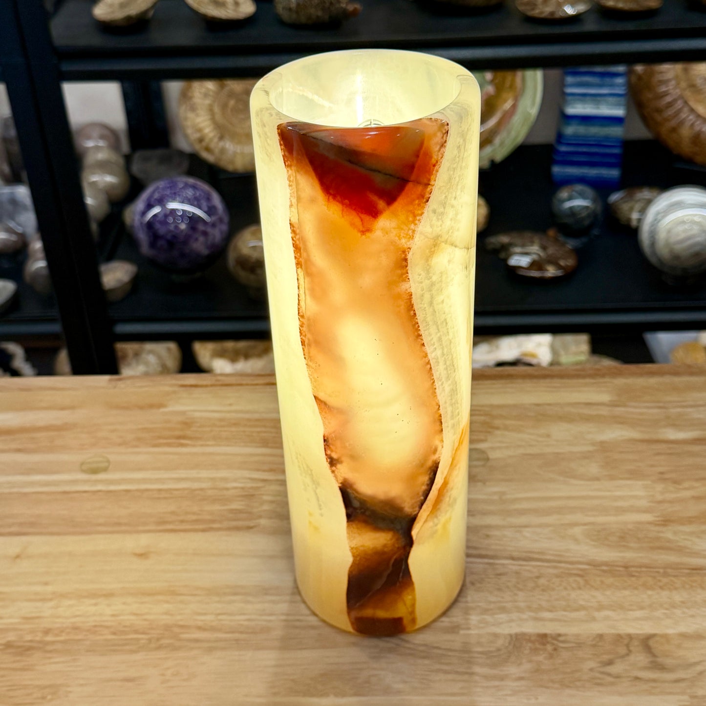 Banded Calcite Lamp | Pakistan Banded Onyx