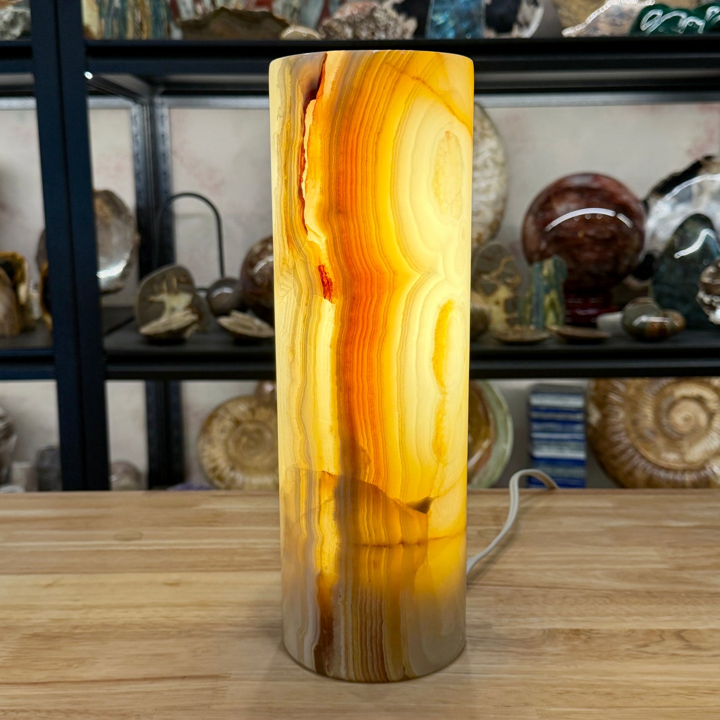 Banded Calcite Lamp | Pakistan Banded Onyx