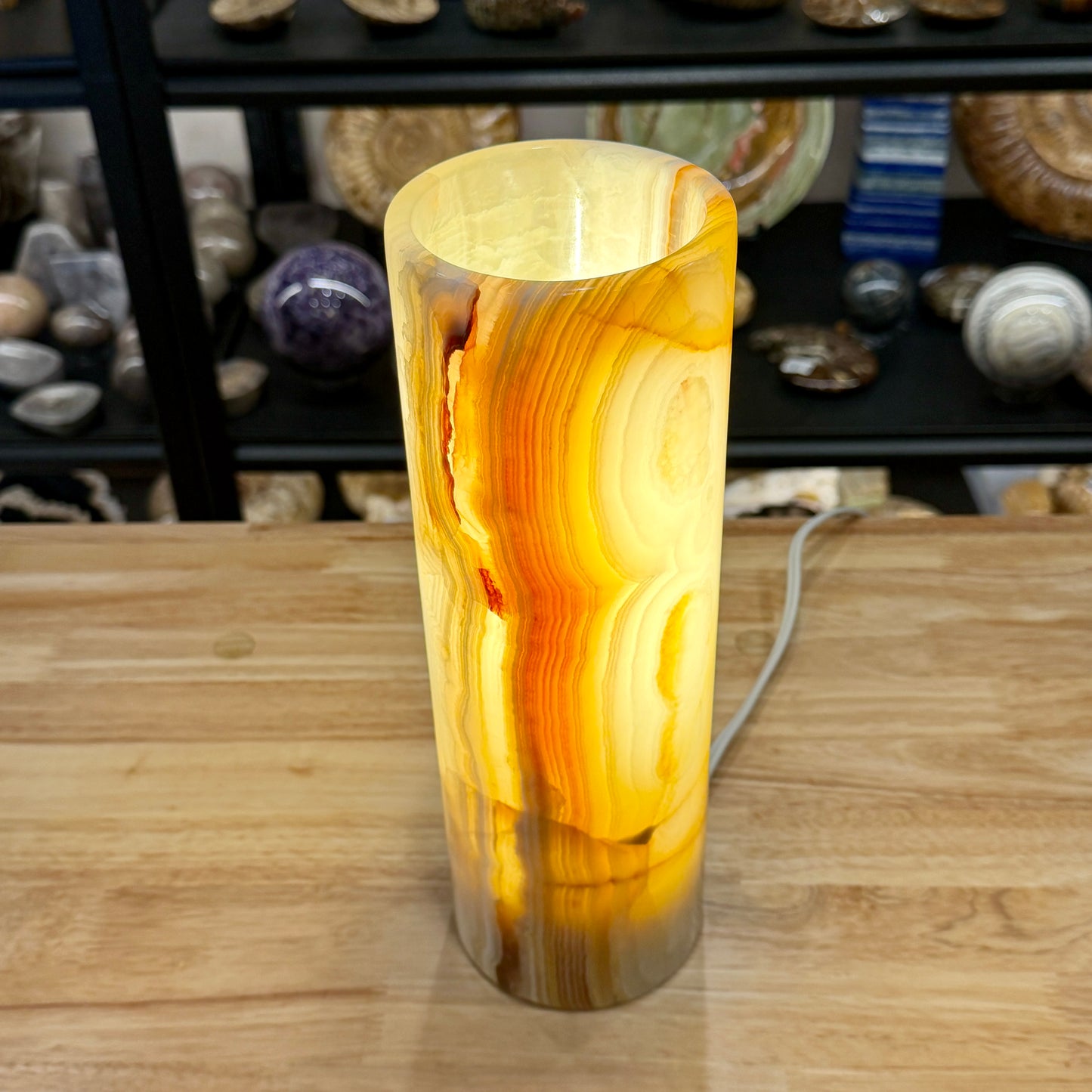 Banded Calcite Lamp | Pakistan Banded Onyx
