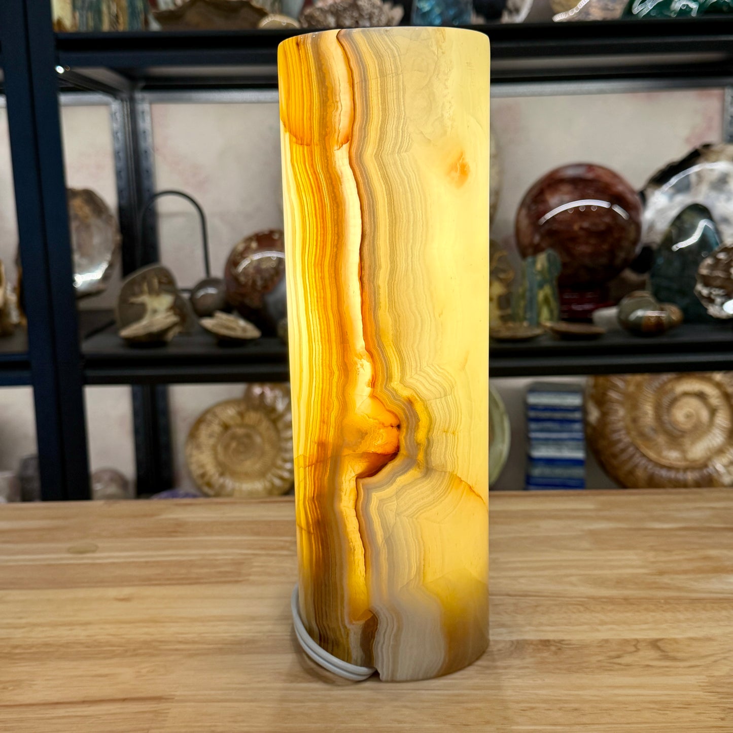 Banded Calcite Lamp | Pakistan Banded Onyx