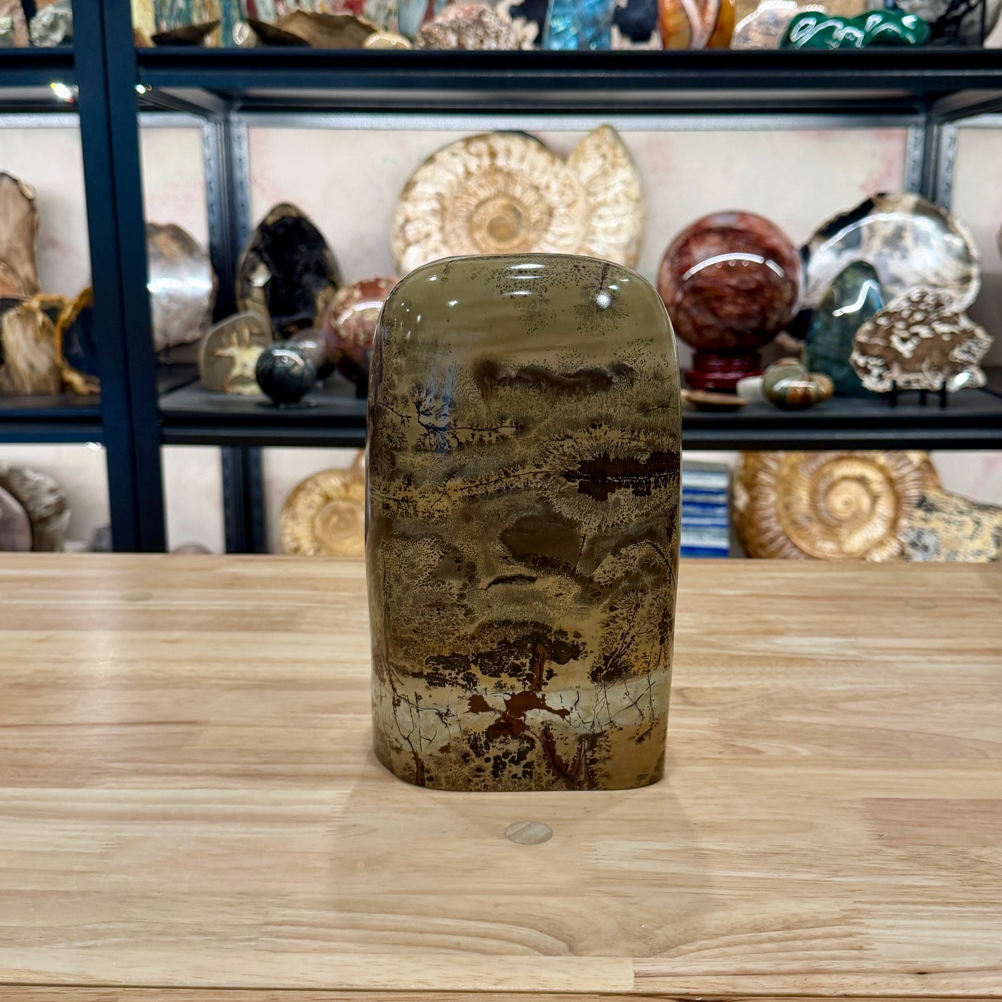 Reserve Chinese Picture Jasper Freeform Pillar 9"
