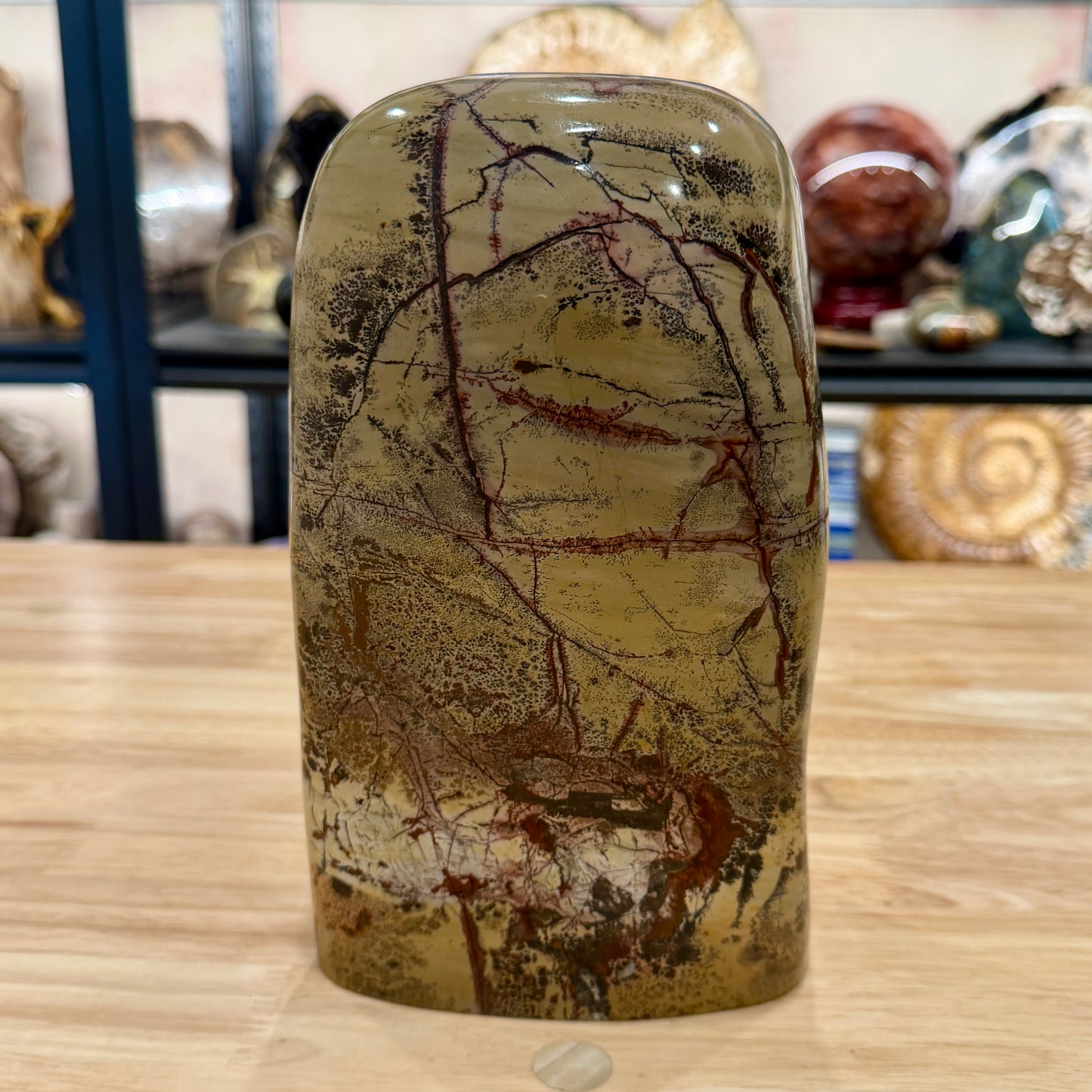Reserve Chinese Picture Jasper Freeform Pillar 9"