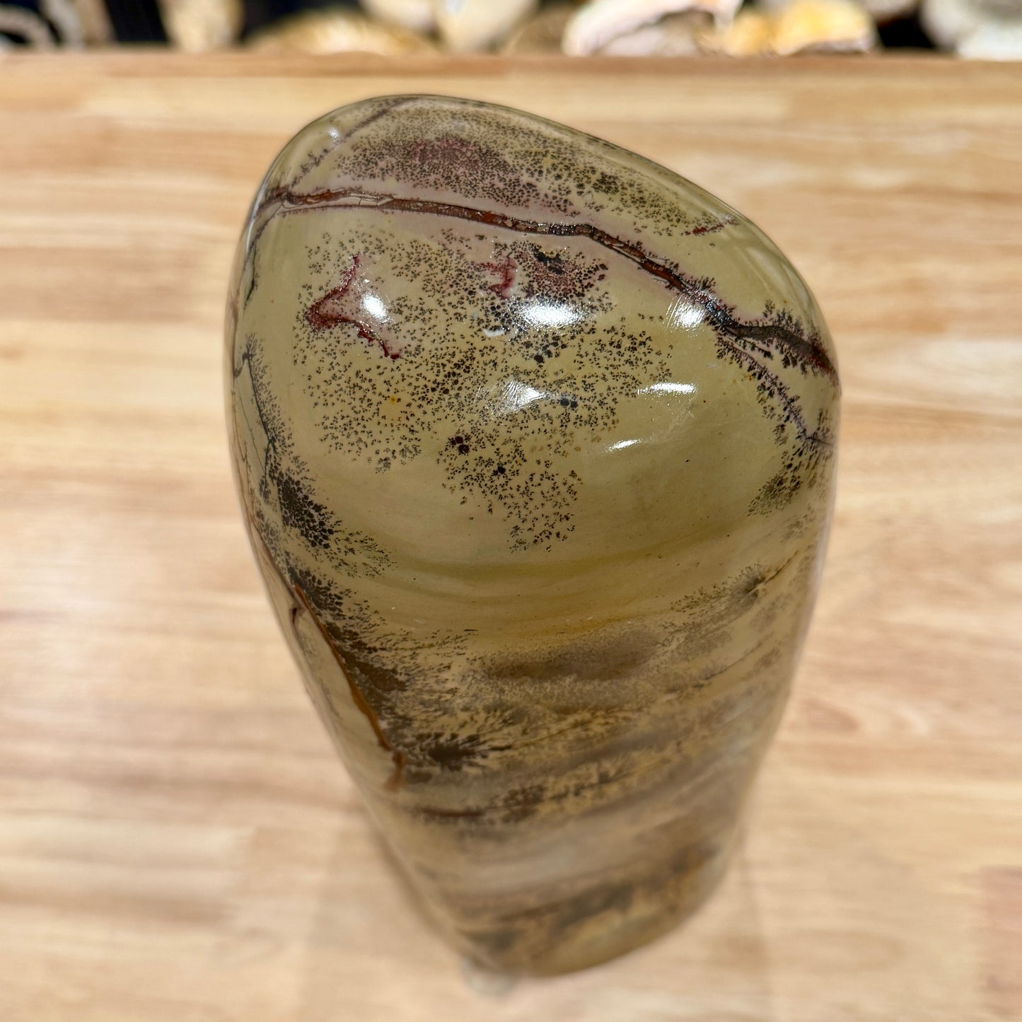 Reserve Chinese Picture Jasper Freeform Pillar 9"