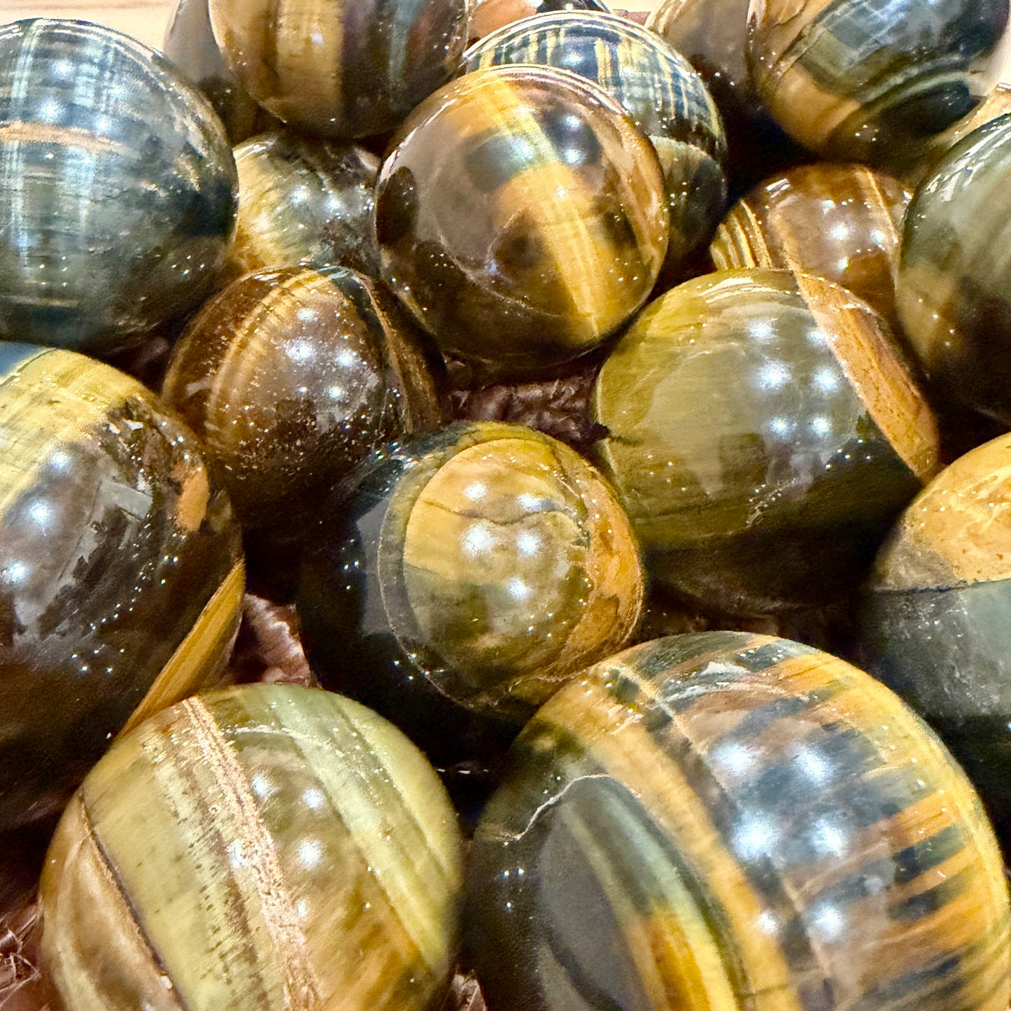 Blue Tiger Eye Spheres | In Select Sizes