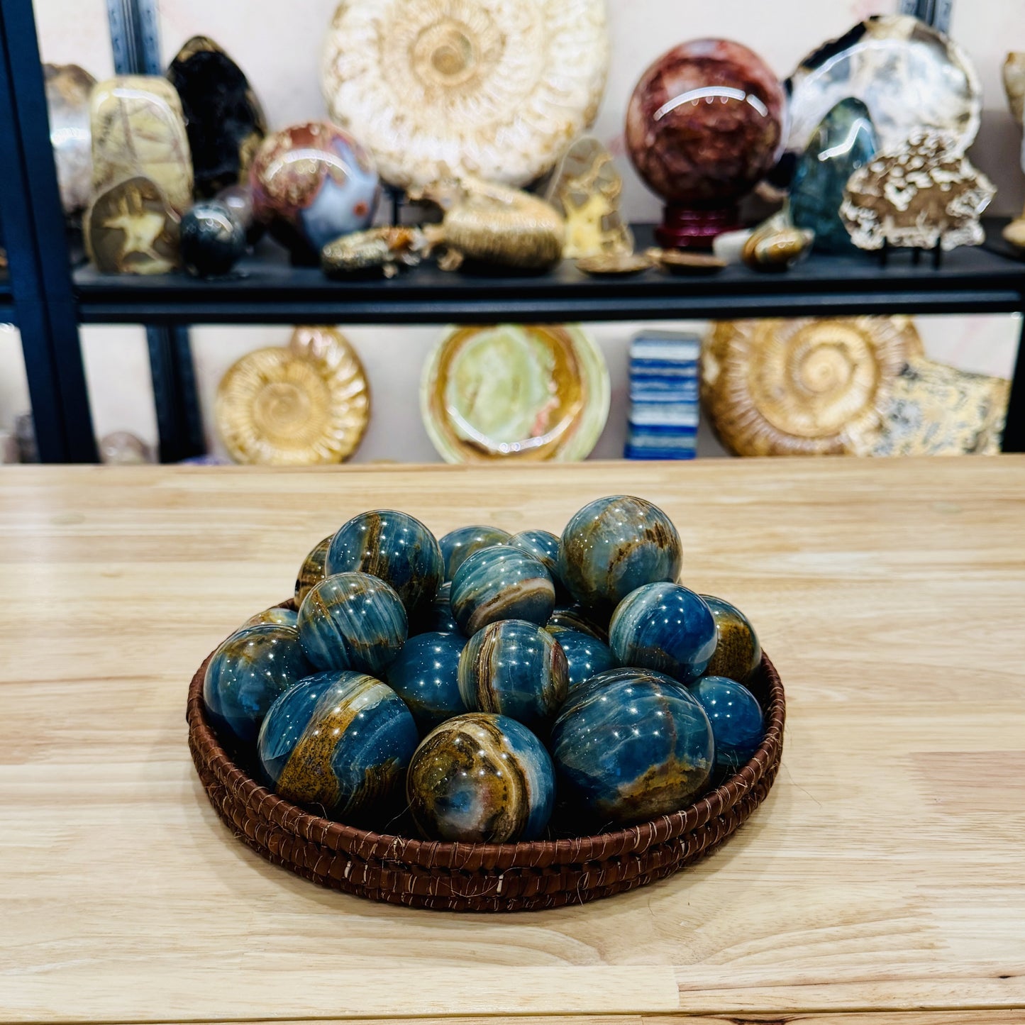 Brazilian Blue Onyx Spheres | In Select Sizes
