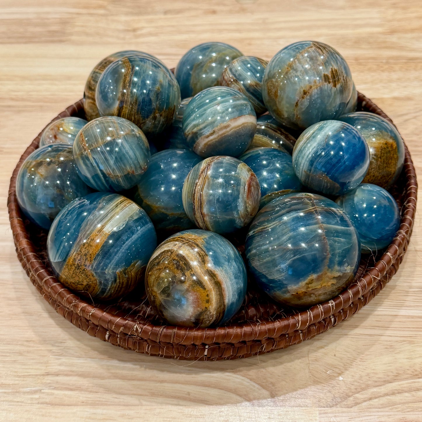 Brazilian Blue Onyx Spheres | In Select Sizes