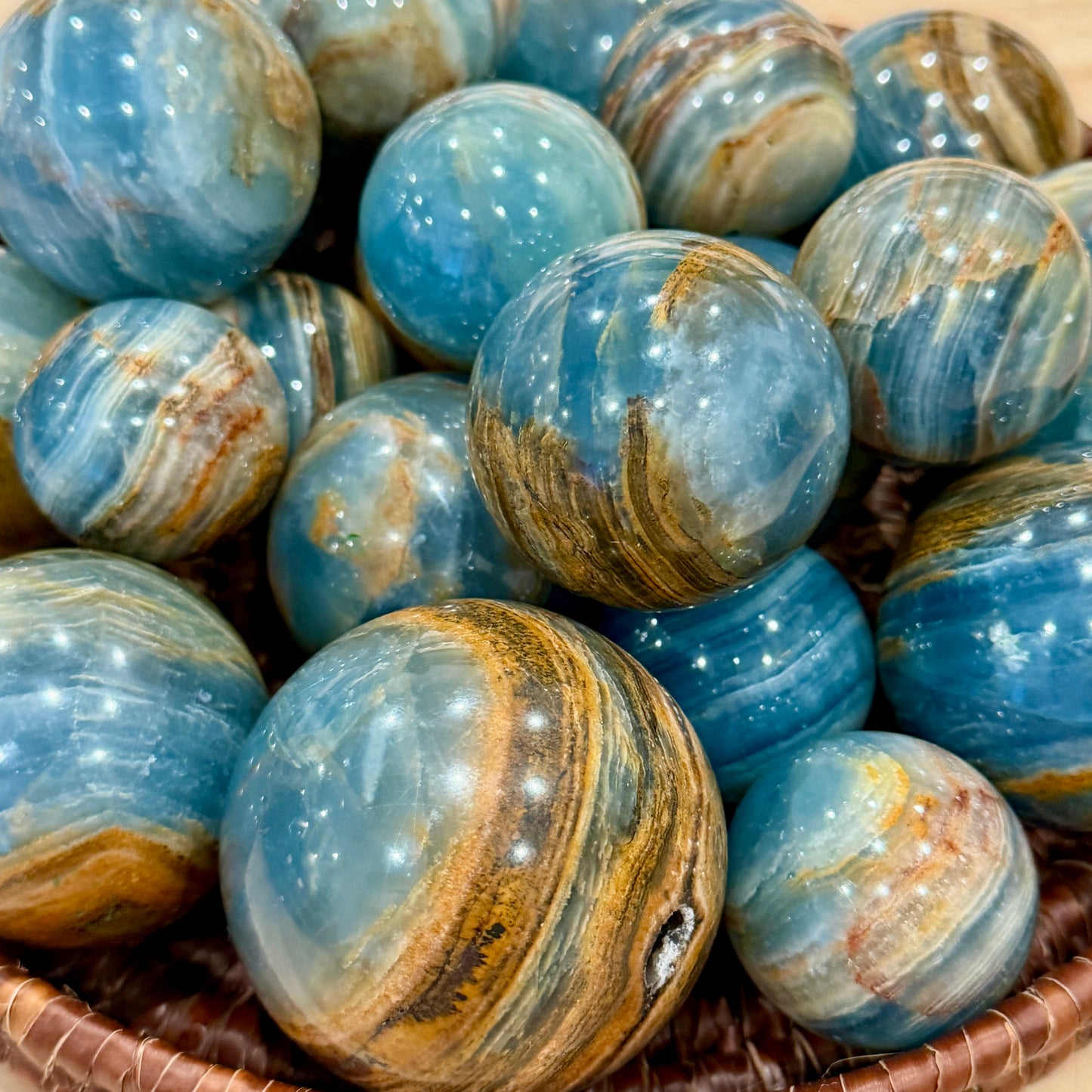Brazilian Blue Onyx Spheres | In Select Sizes