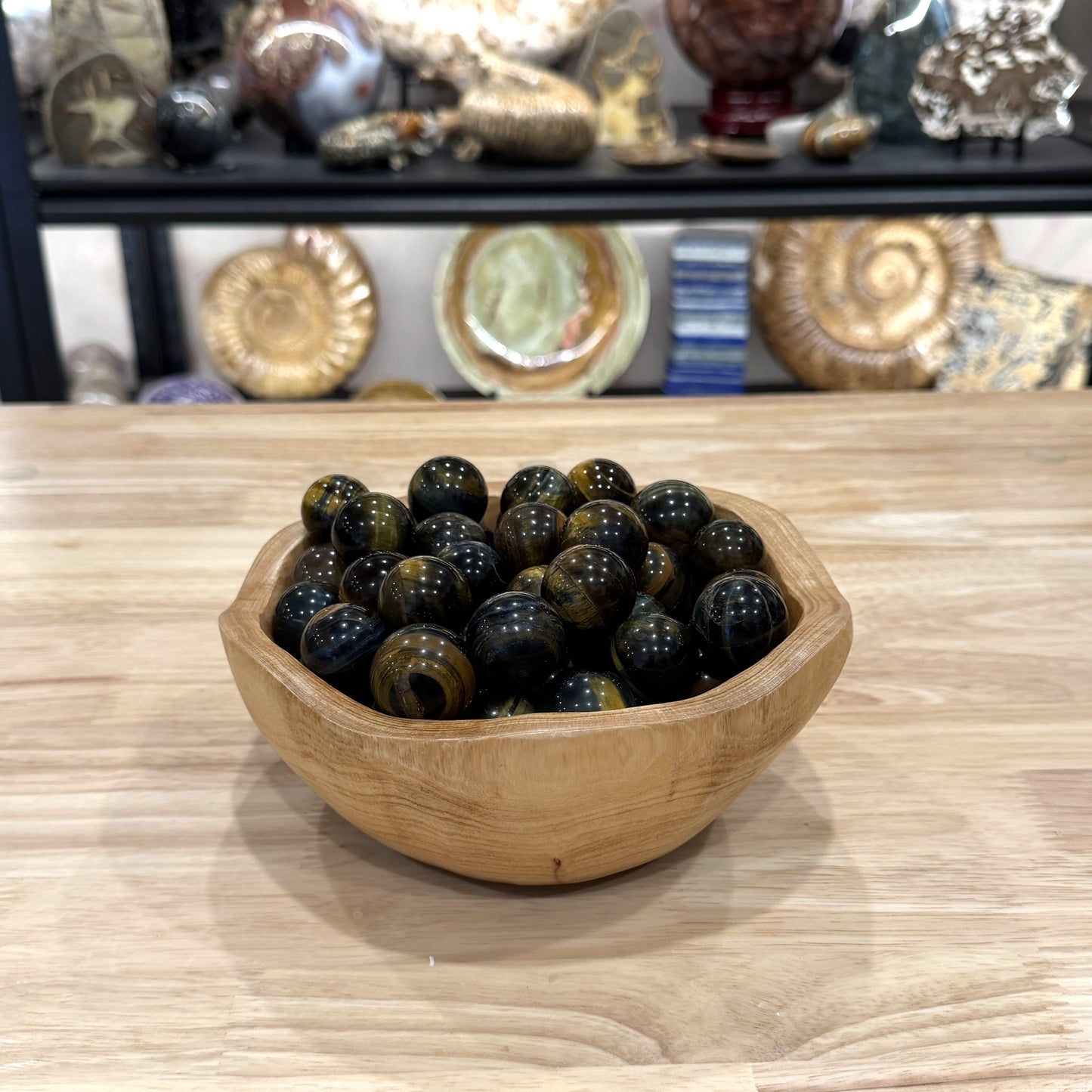Mini Blue Tiger Eye Spheres (½ lb)