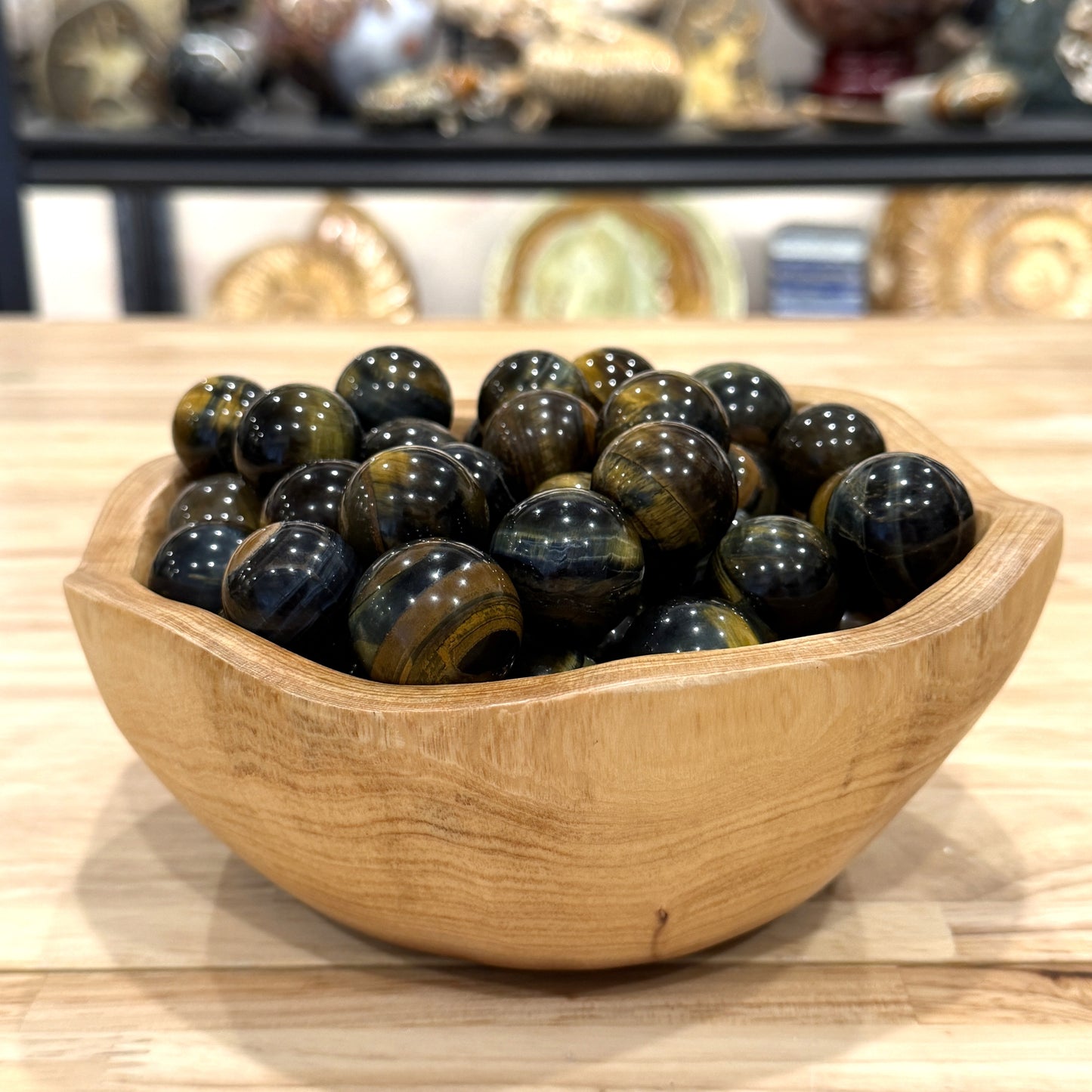 Mini Blue Tiger Eye Spheres (½ lb)