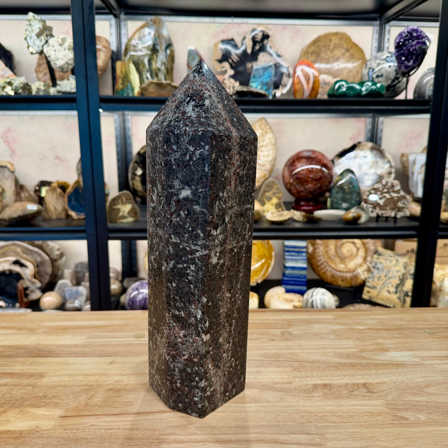 Yooperlite + Hematite Tower 16.75" | 21.74lb