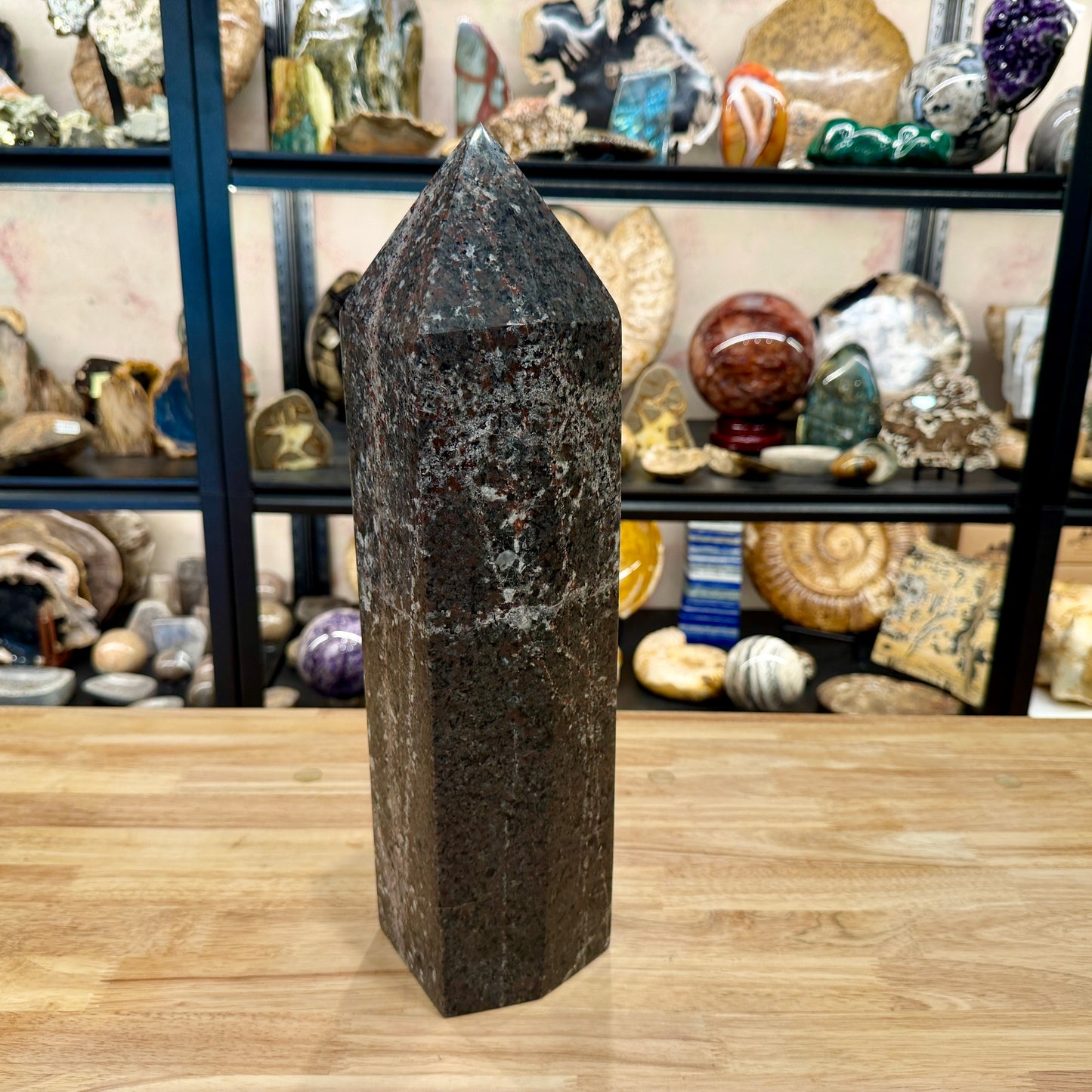 Yooperlite + Hematite Tower 16.75" | 21.74lb
