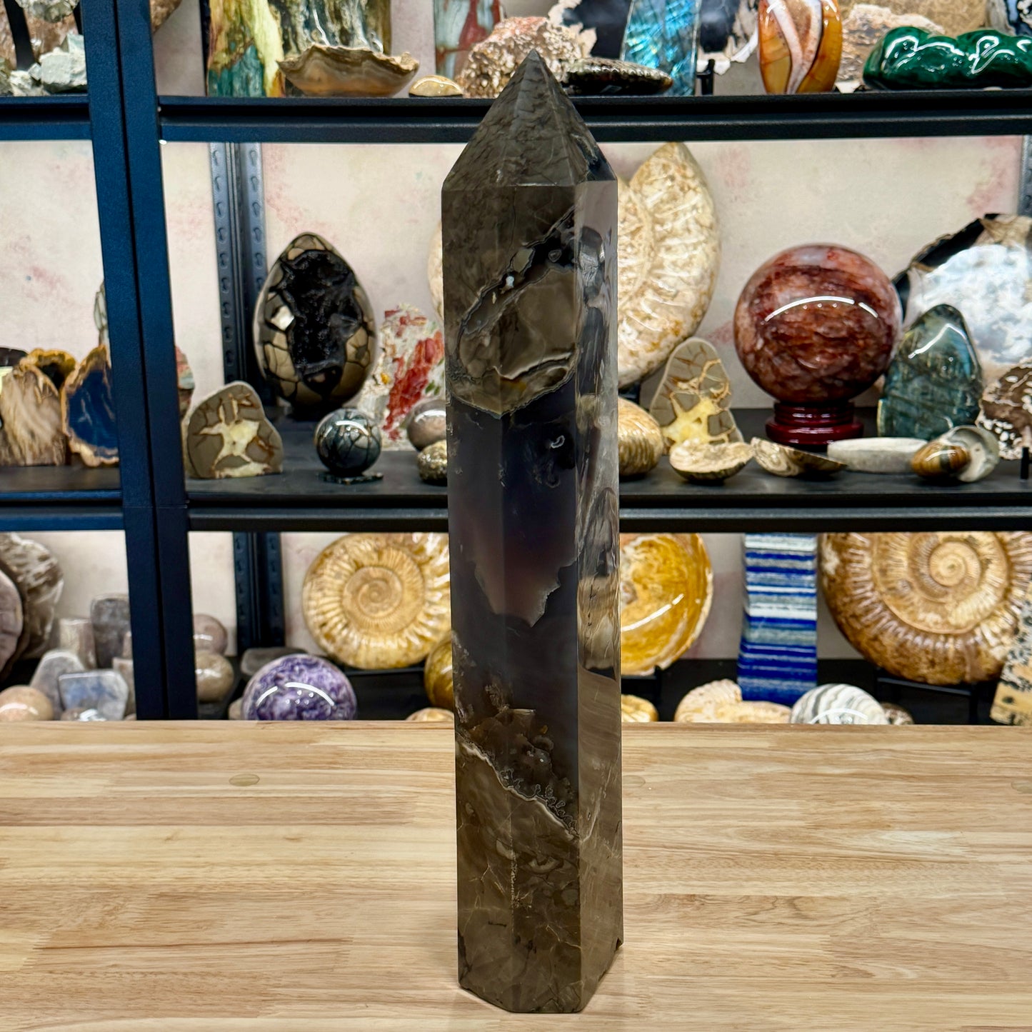 Reserve Indonesian Volcano Agate Statement Tower 17.75"