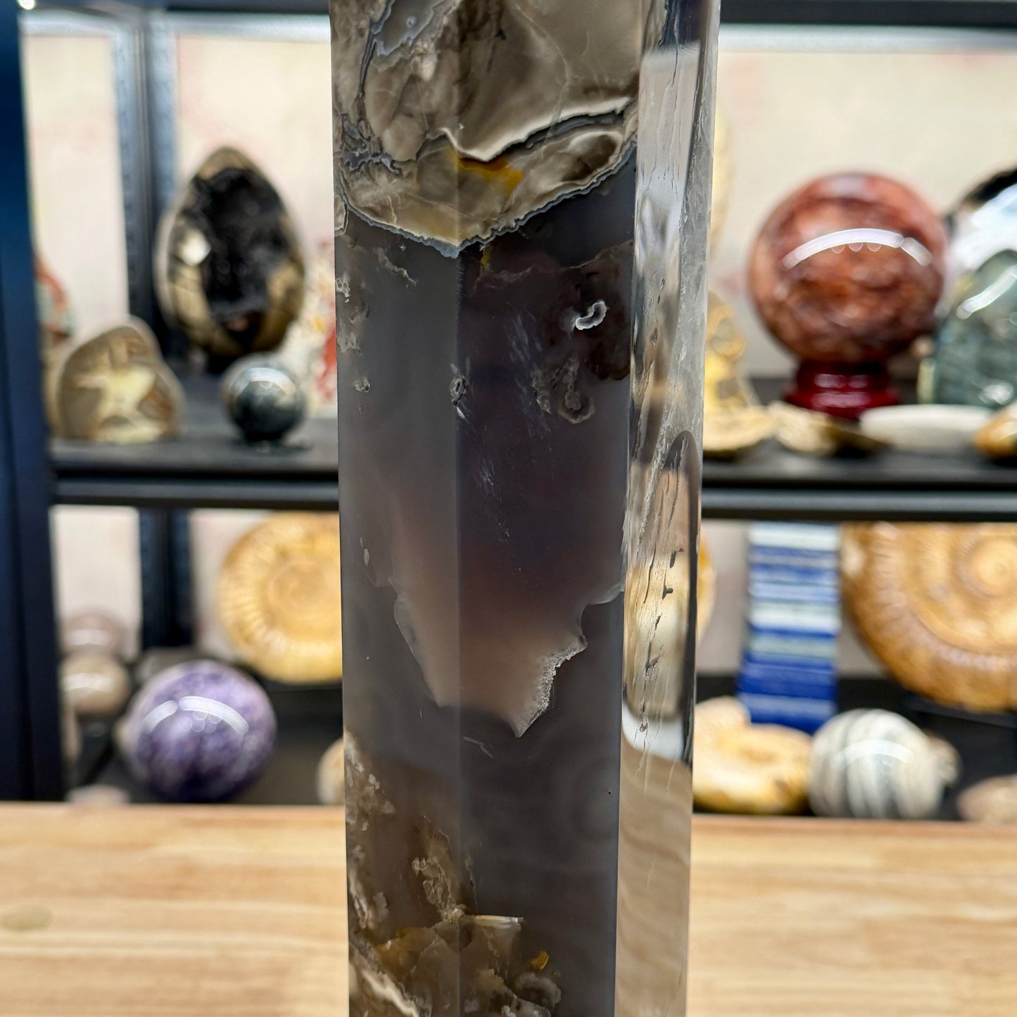 Reserve Indonesian Volcano Agate Statement Tower 17.75"
