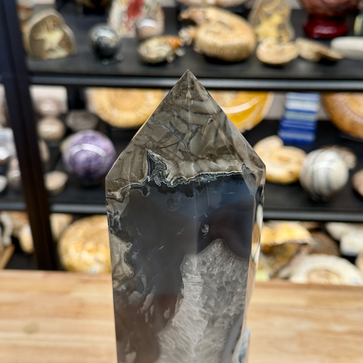 Reserve Indonesian Volcano Agate Statement Tower 17.75"