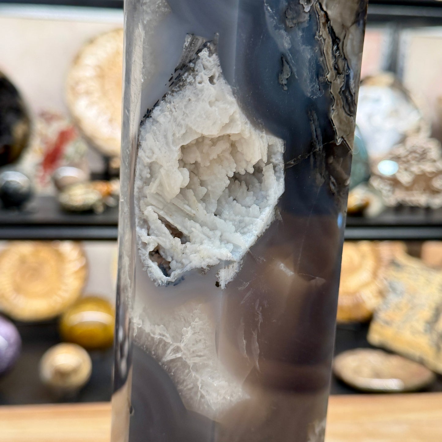 Reserve Indonesian Volcano Agate Statement Tower 17.75"
