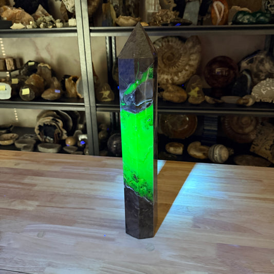 Reserve Indonesian Volcano Agate Statement Tower 17.75"