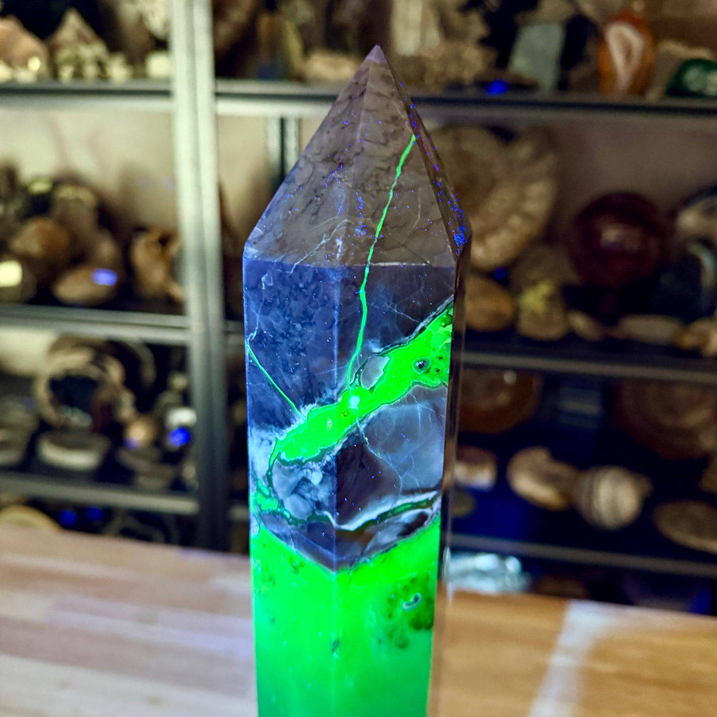 Reserve Indonesian Volcano Agate Statement Tower 17.75"