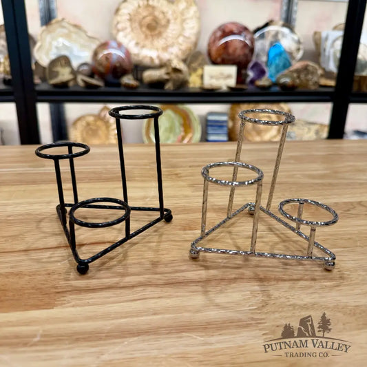 3-Tier Metal Sphere Stand | Black or Silver - Display Stands