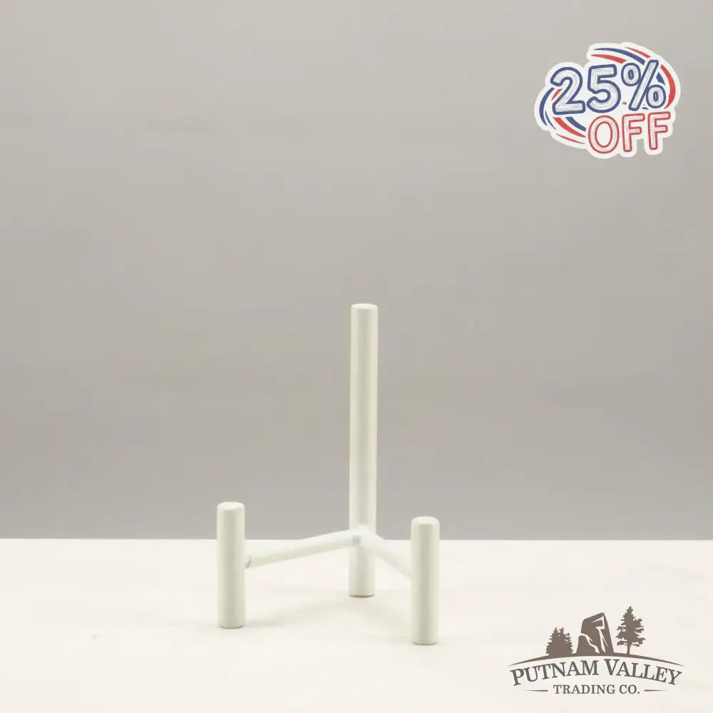 4” White Metal 3 Prong Stand - Stand
