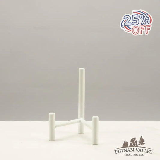 4” White Metal 3 Prong Stand - Stand