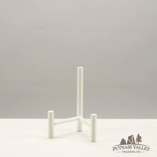 4” White Metal 3 Prong Stand - Stand