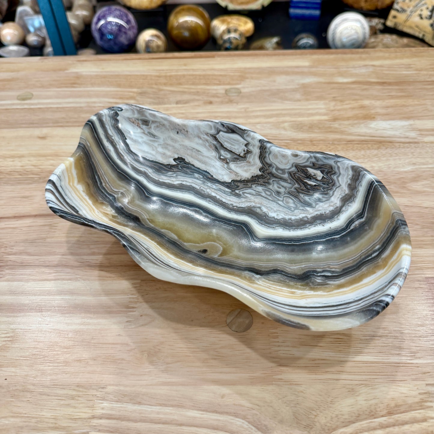 Reserve Mexican Zebra Onyx Bowl 11"