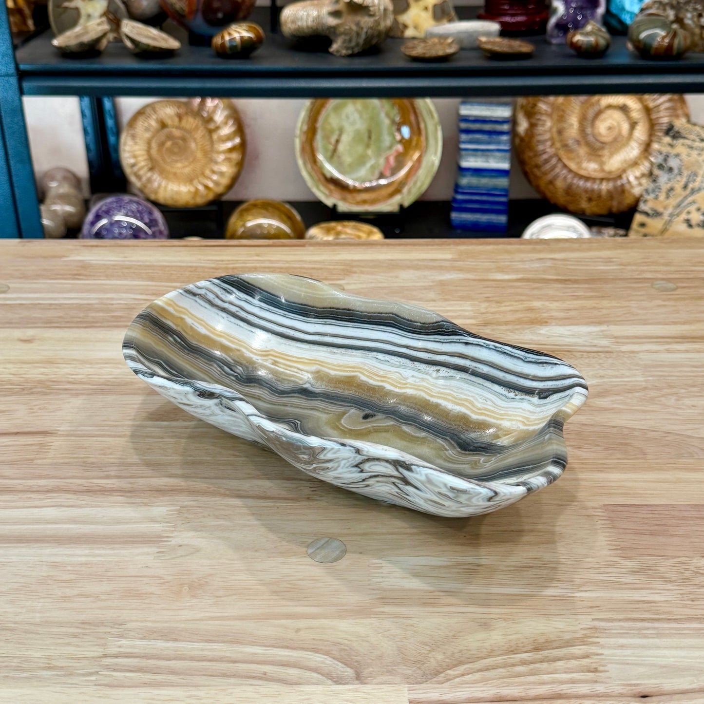 Reserve Mexican Zebra Onyx Bowl 11"