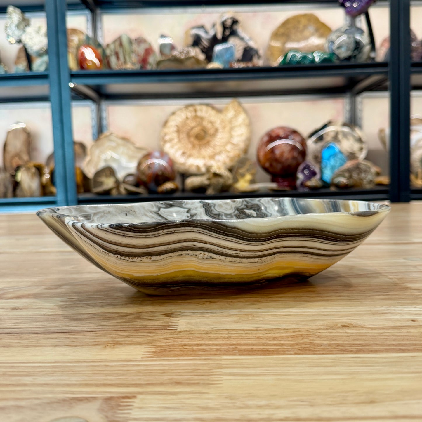 Reserve Mexican Zebra Onyx Bowl 11"