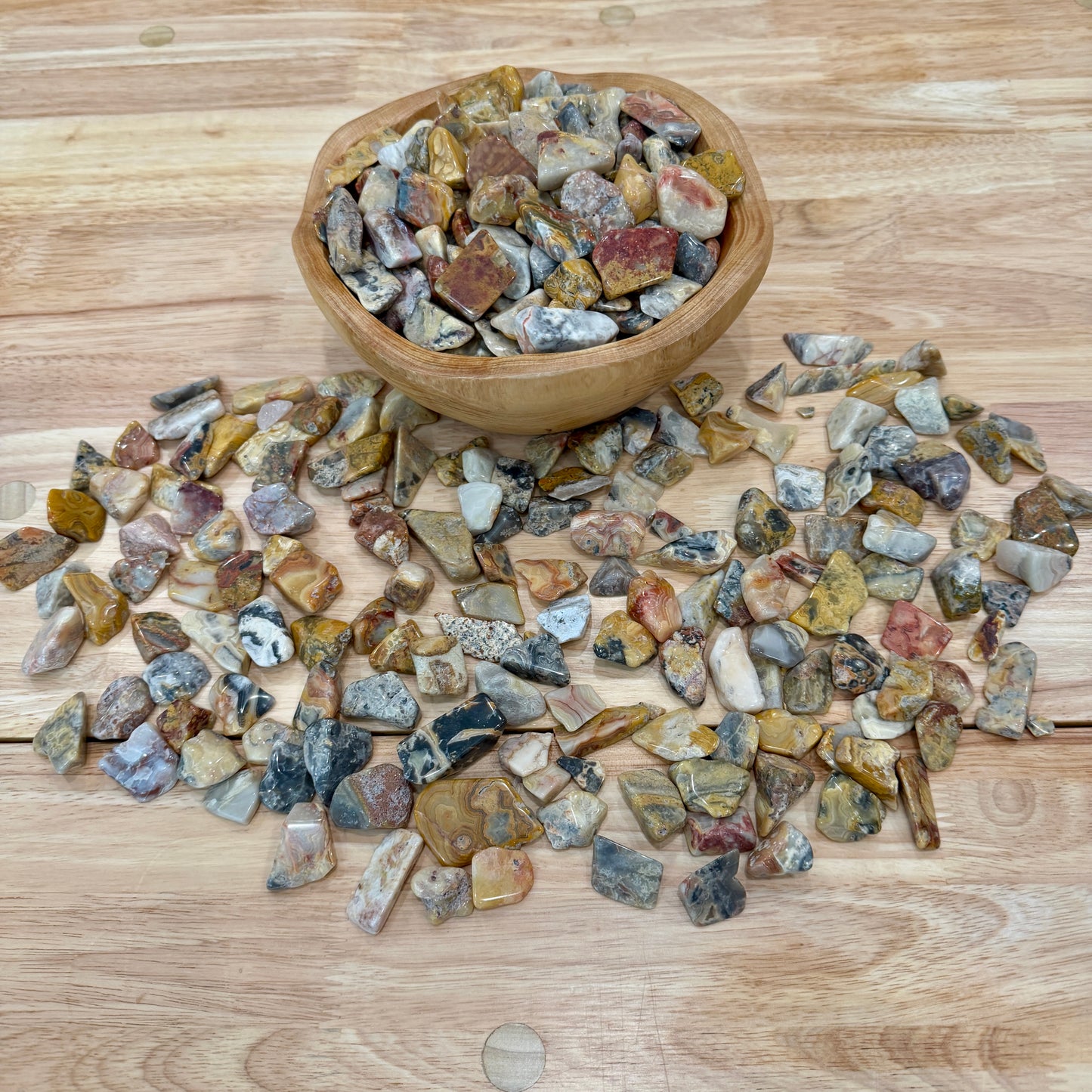 Tumbled Mexican Crazy Lace Agate (½ lb) | Freeform