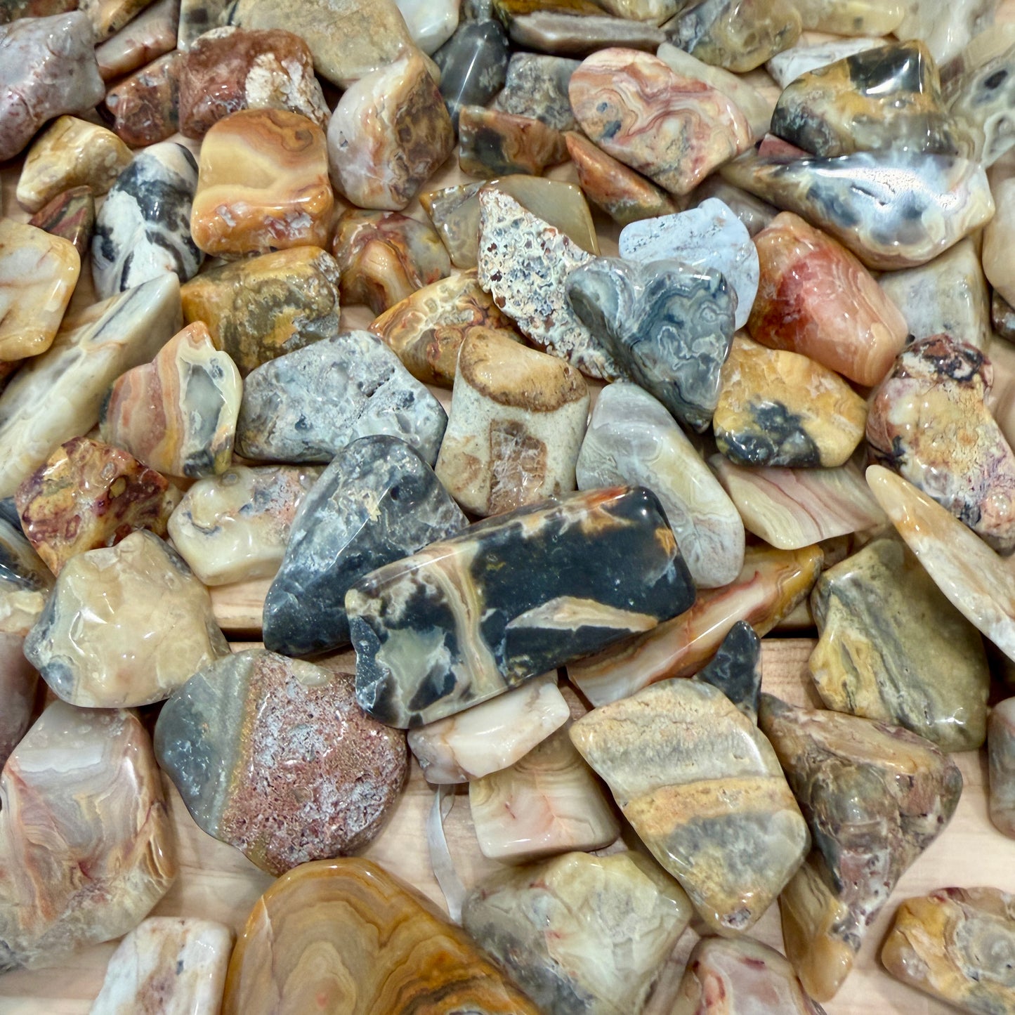 Tumbled Mexican Crazy Lace Agate (½ lb) | Freeform
