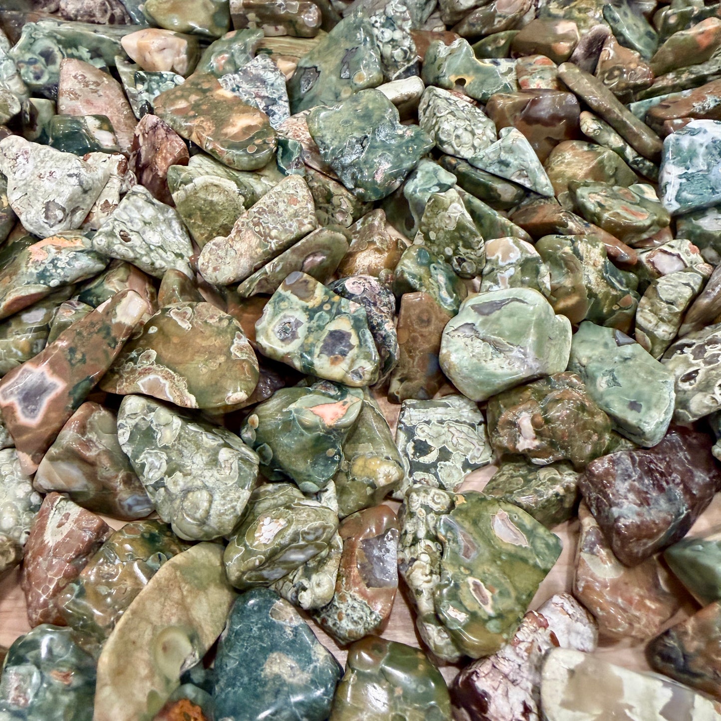 Tumbled Rainforest Jasper (½ lb) | Freeform