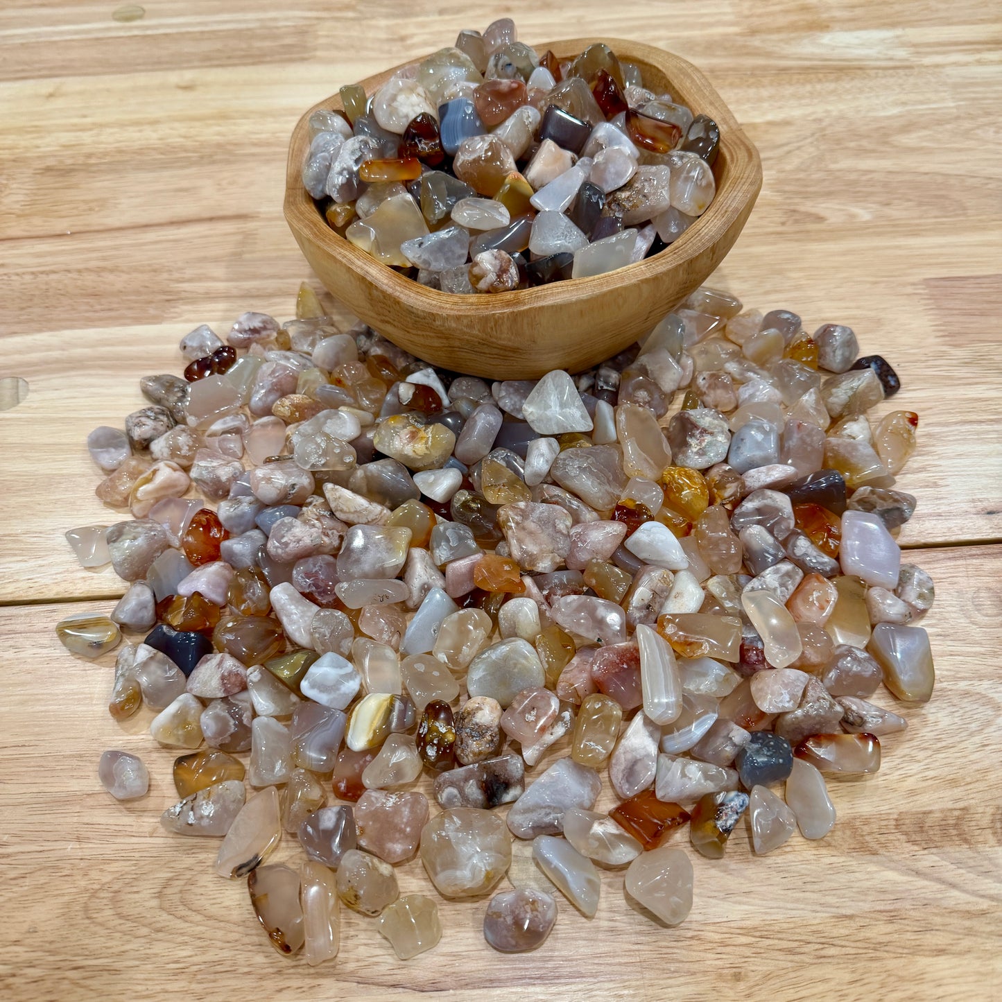 Tumbled Flower Agate (½ lb) | Freeform