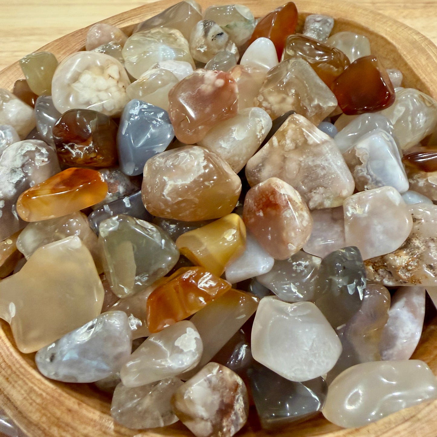 Tumbled Flower Agate (½ lb) | Freeform