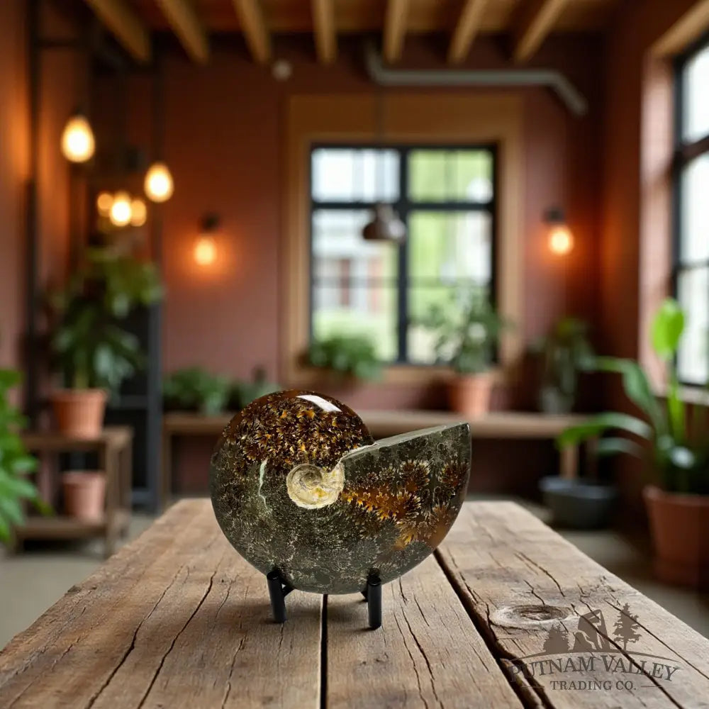 Agatized Ammonite Fossil Fossil Specimen