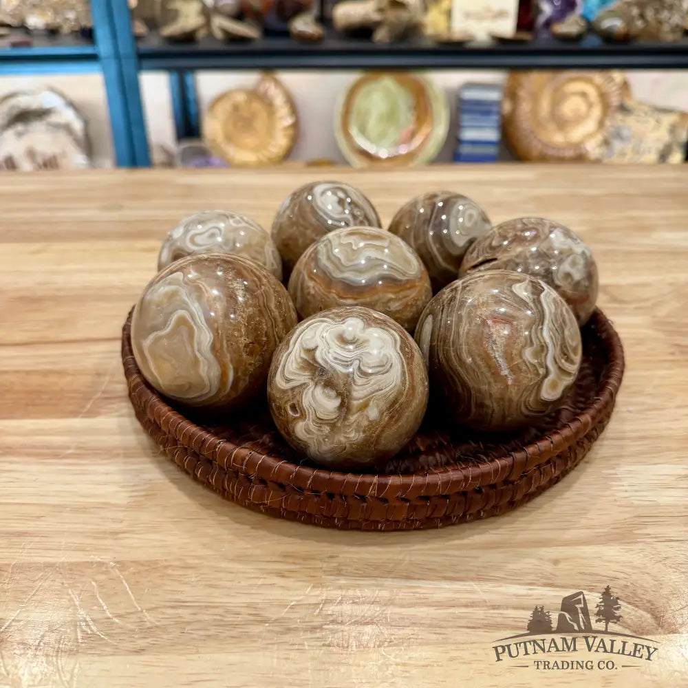 Amber Calcite Spheres - Sphere
