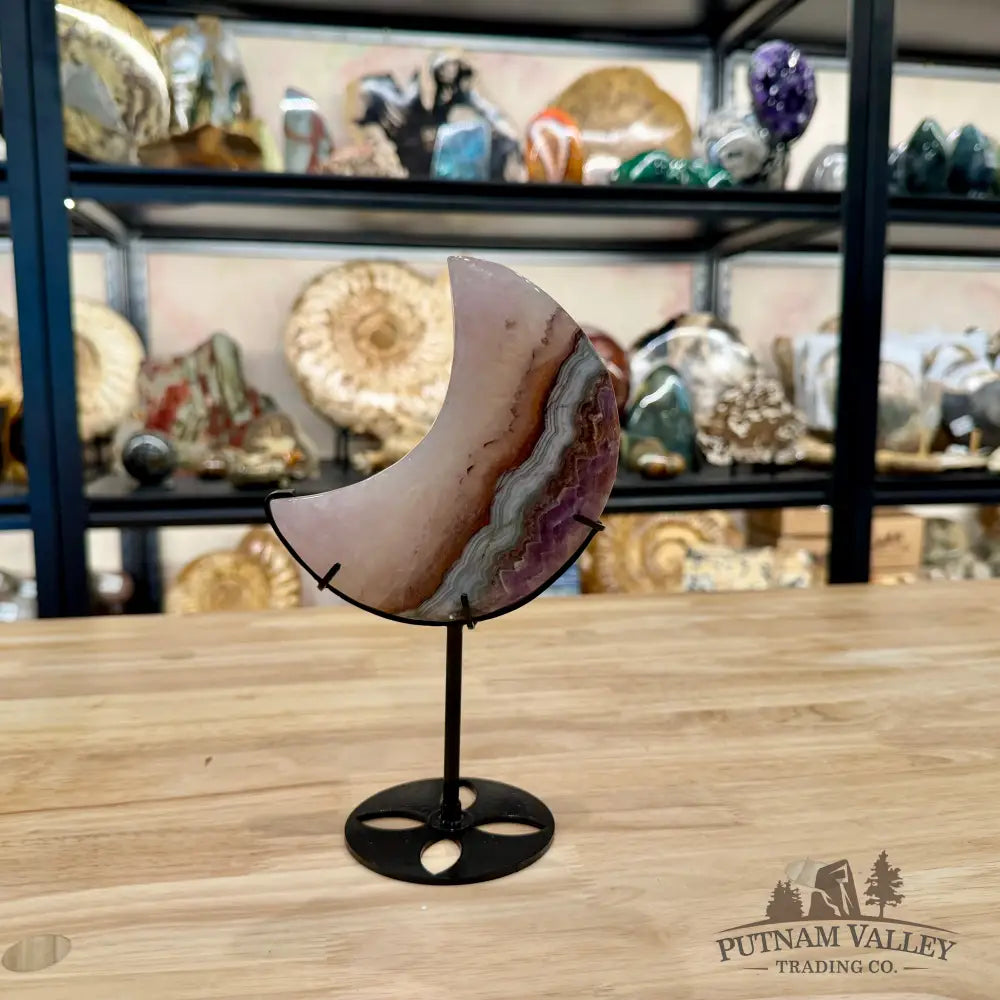 Amethyst Agate Moon + Stand 8.5’’ - Moon