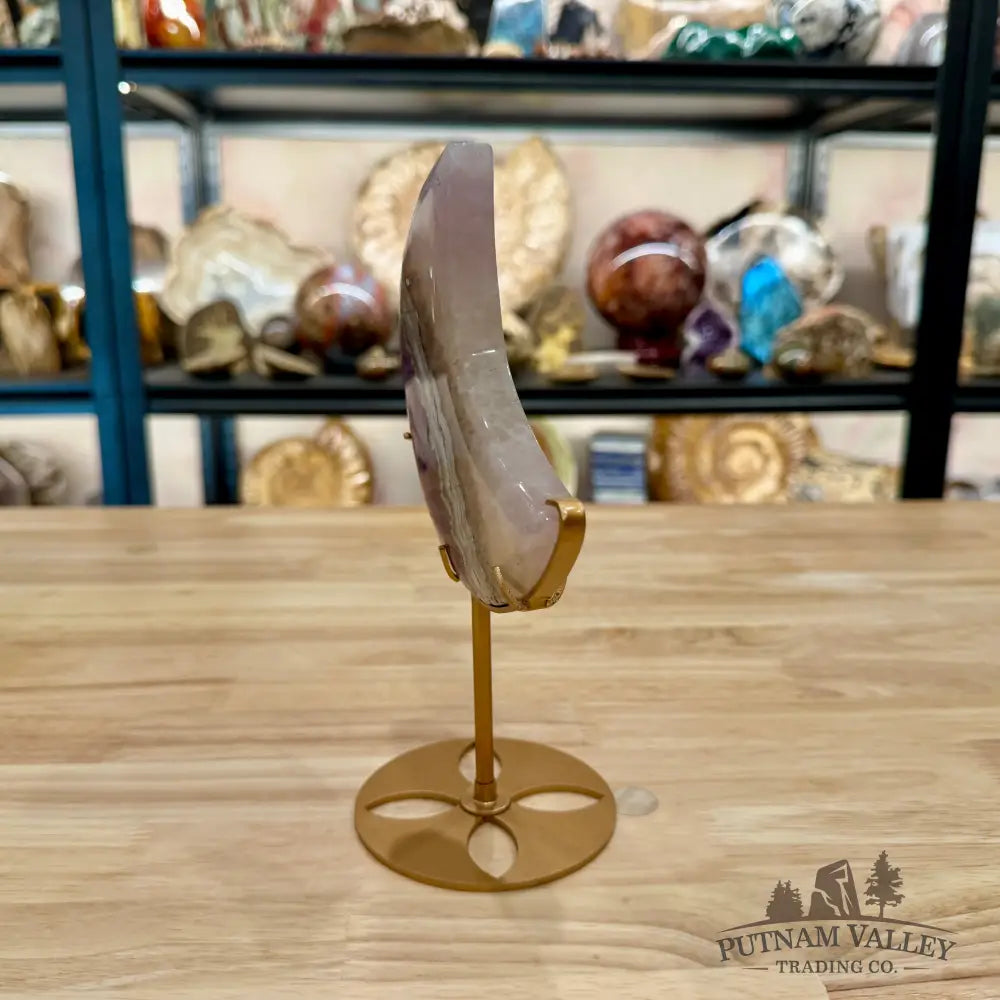 Amethyst Agate Moon + Stand 8.5’’ - Sculpture