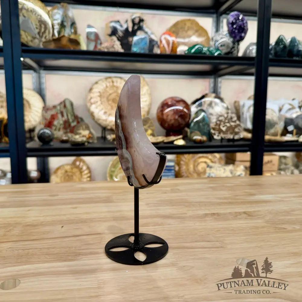 Amethyst Agate Moon + Stand 8.5’’ - Moon