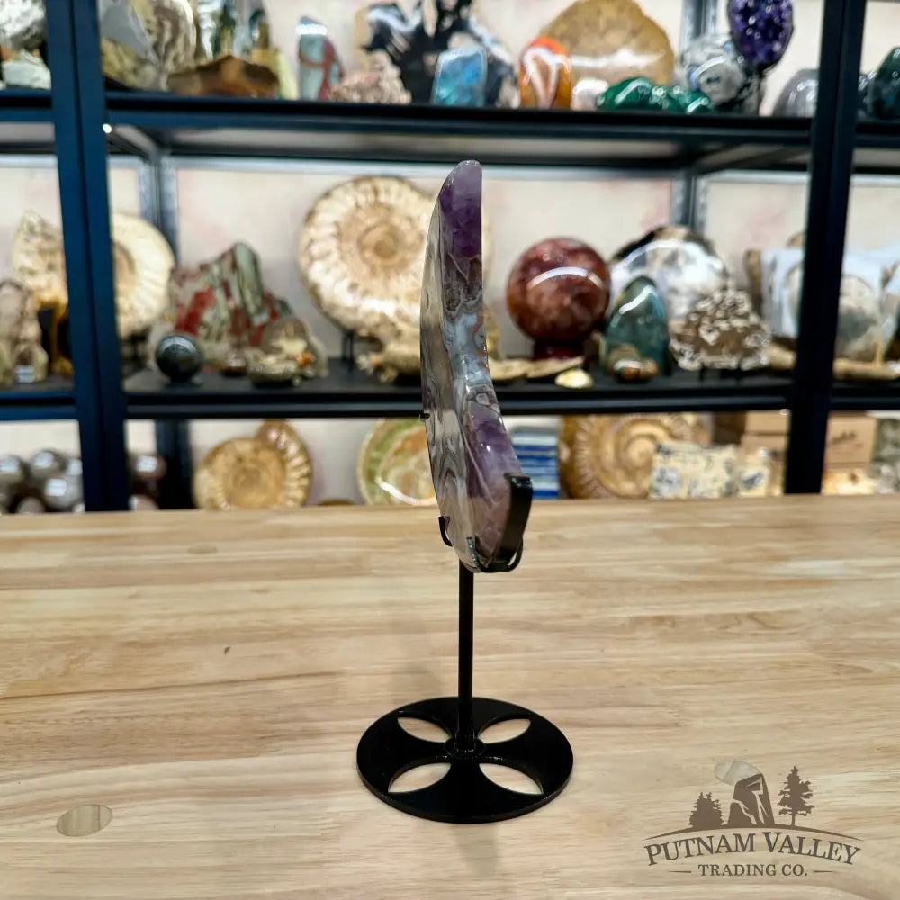Amethyst Agate Moon + Stand 9.5’’ - Moon